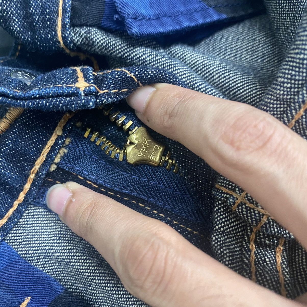 Bape Bathing Ape "Ape Shall Never Kill Ape" Denim Jeans Size 31" - 14 Thumbnail