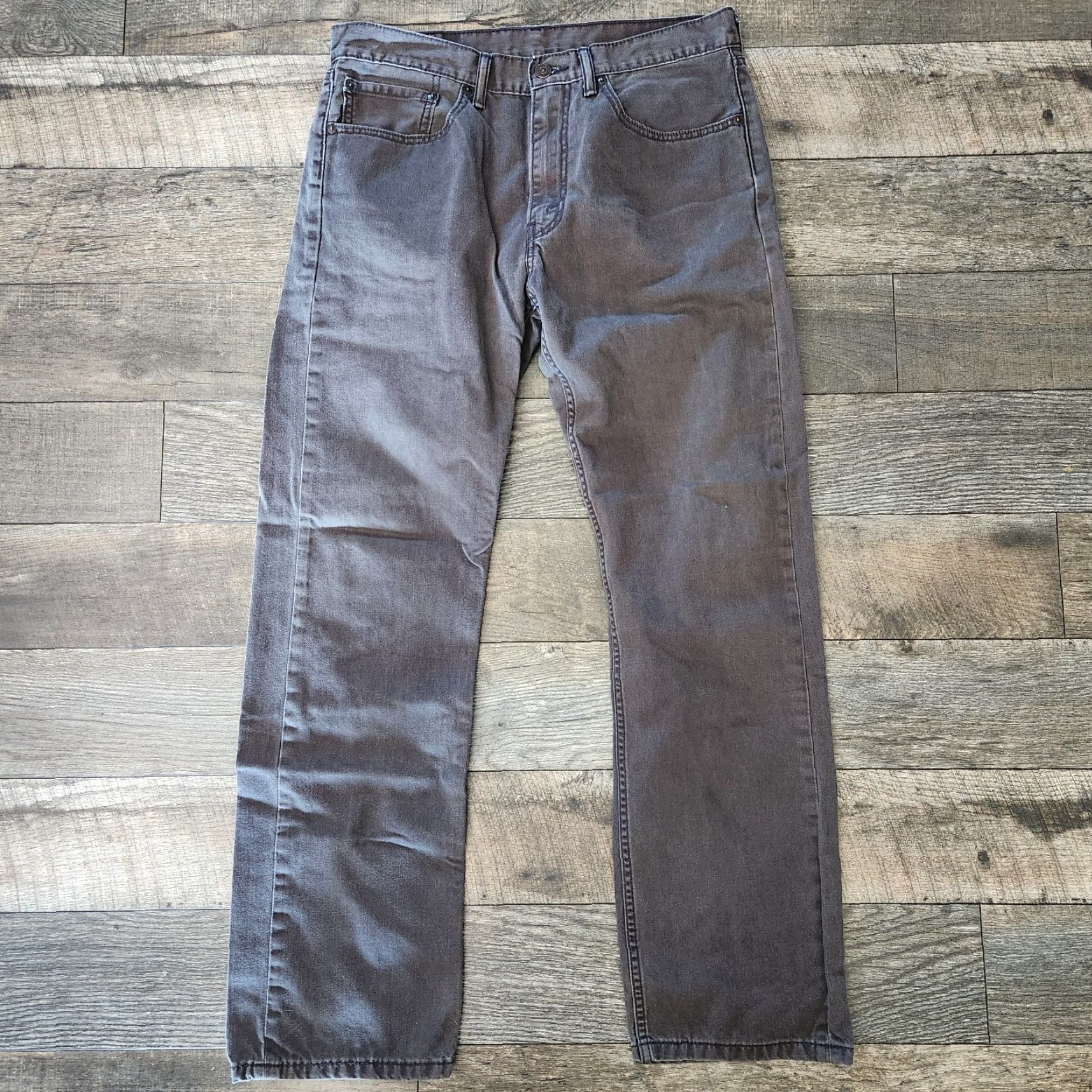 Levi's Levi's 505 Jeans Men 34X32 Regular Straight Denim Gray Tab Size US 34 / EU 50 - 2 Thumbnail