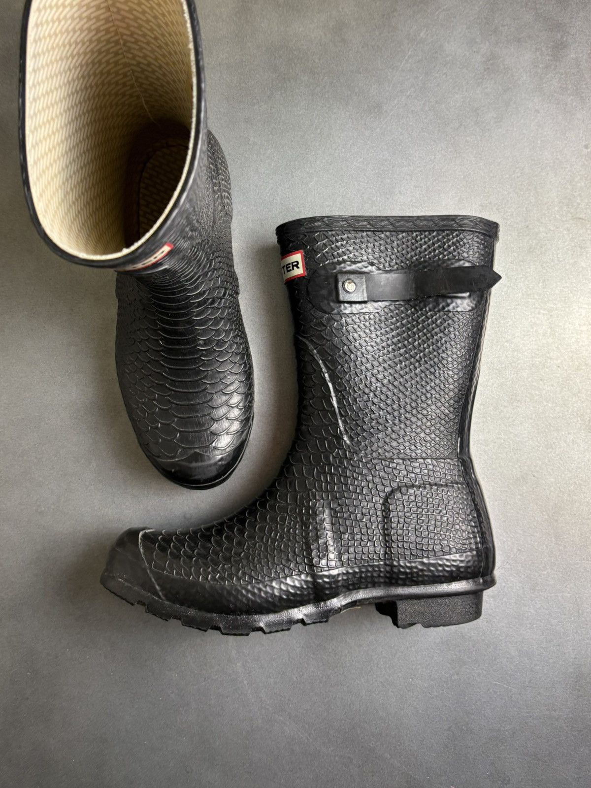 Hunter Hunter Carnaby Boa Short Hunter Boots Rain Snake Rain Rubber Size US 7 / IT 37 - 22 Thumbnail