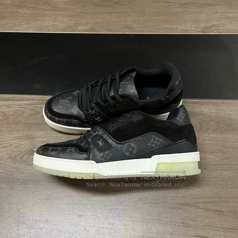 Louis Vuitton Louis Vuitton Trainer Black presbyopia shoes Size US 5.5 / EU 38 - 3 Thumbnail