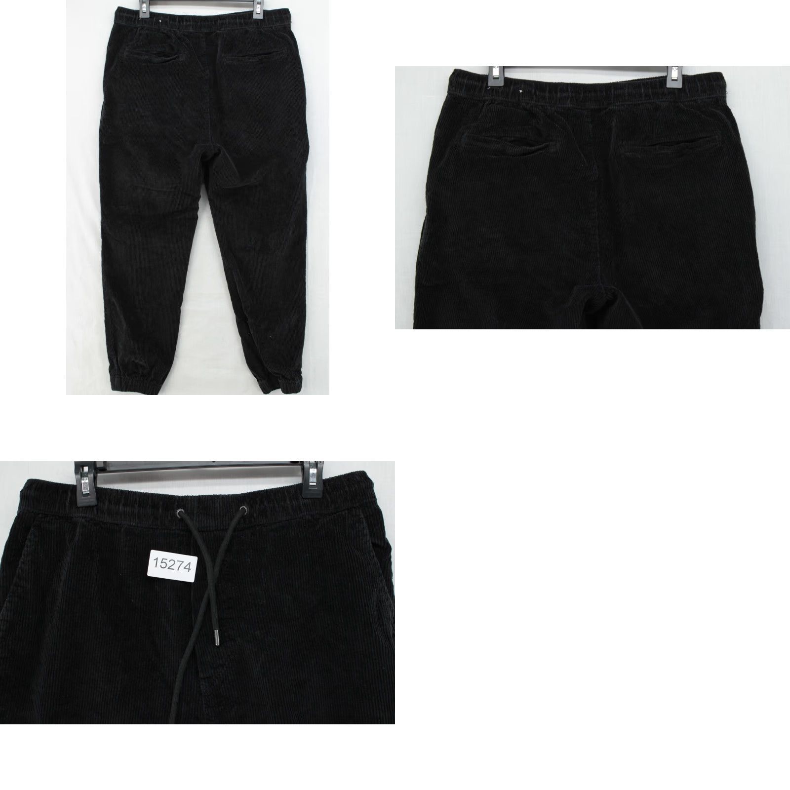 American Eagle Outfitters VINTAGE American Eagle Corduroy Pants Mens Large Drawstring Black Next Level Flex Preppy Size US 33 - 8 Thumbnail
