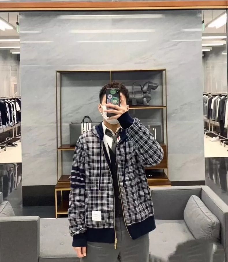Thom Browne Thom browne Pleid jacquard zipper hooded sweatshirt jacket Size US S / EU 44-46 / 1 - 8 Thumbnail