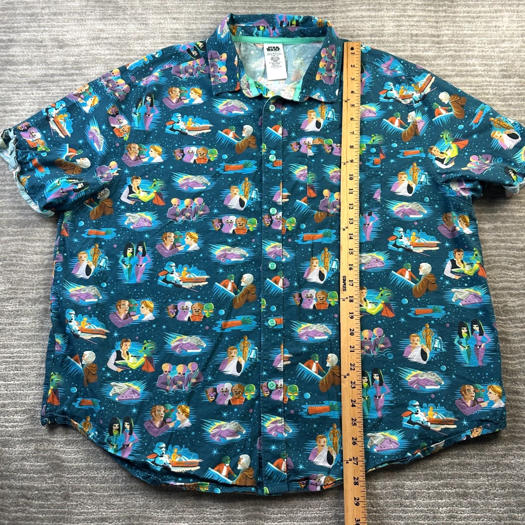 Disney Disney Star Wars Shirt Mens Extra Large Blue Cantina All Over Print Shirt Size US XL / EU 56 / 4 - 8 Thumbnail