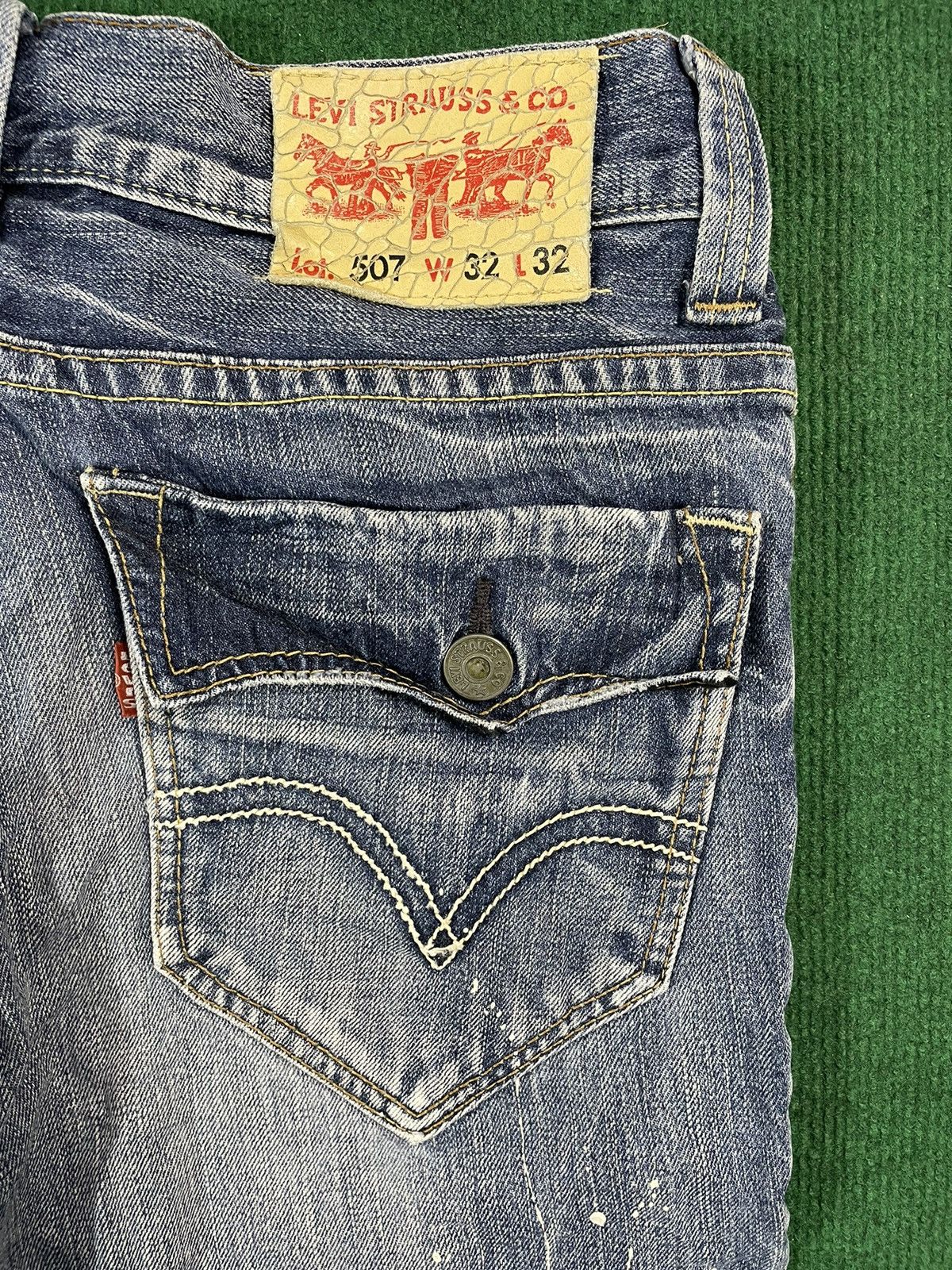 Levi's Levis Paint Splatter Flair Cutting Very Rare Jeans Size US 32 / EU 48 - 8 Thumbnail