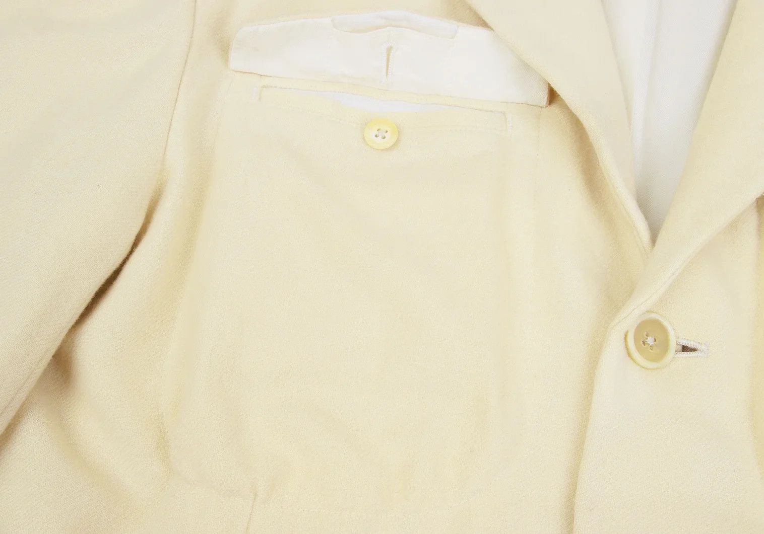 Yohji Yamamoto Yohji Yamamoto Wool Nylon Jacket Cream M Size US M / EU 48-50 / 2 - 5 Thumbnail
