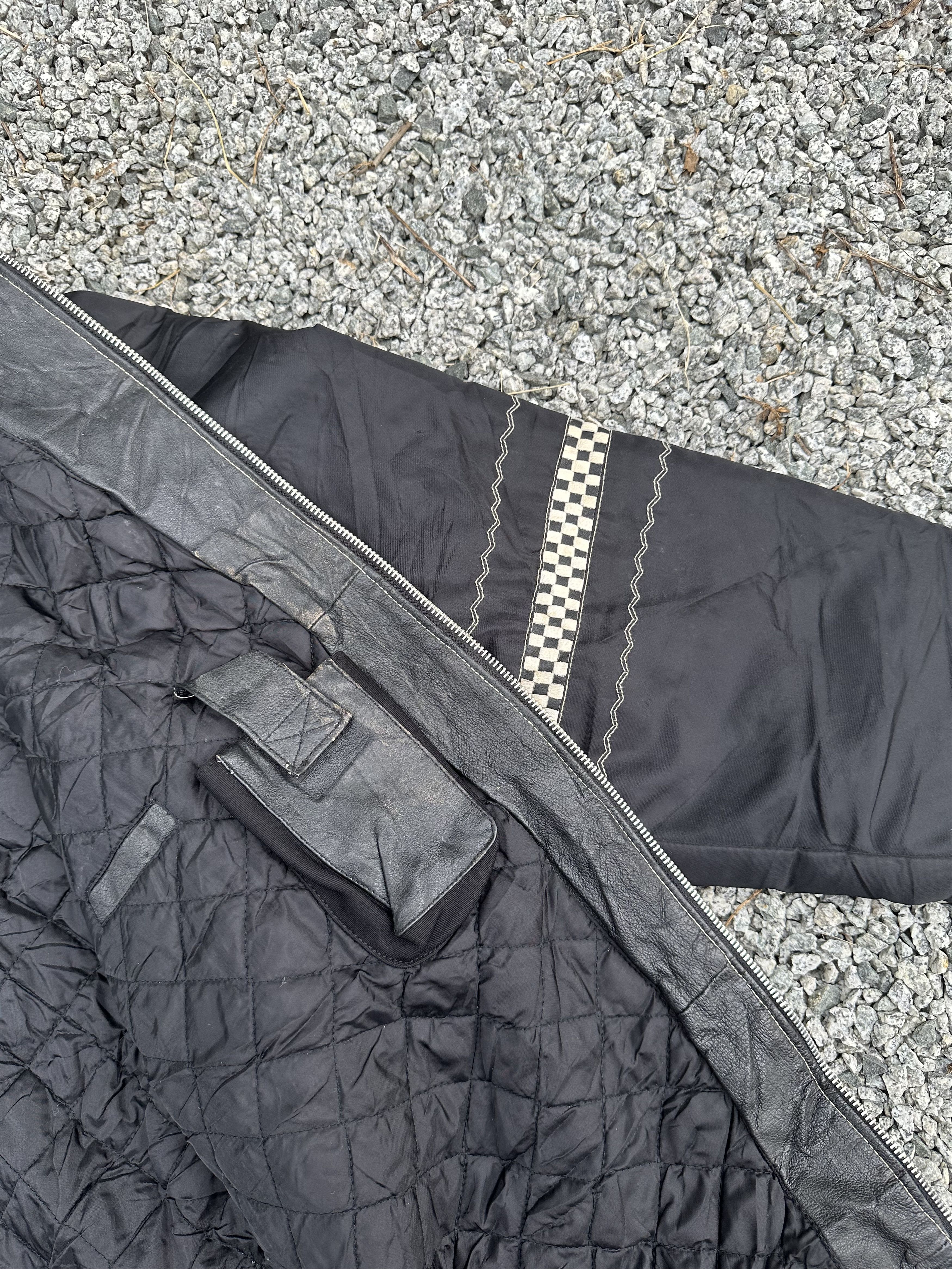 Karl Kani Vintage 90s Karl Kani 68 Leather Racing Team Jacket Size US L / EU 52-54 / 3 - 16 Thumbnail