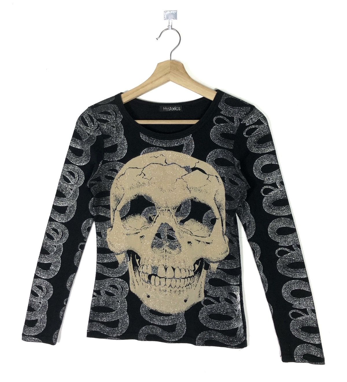 Hysteric Glamour RARE🔥GRAIL HYSTERIC BLING BLING SNAKES BIG SKULL L/S Size XS / US 0-2 / IT 36-38 - 3 Thumbnail