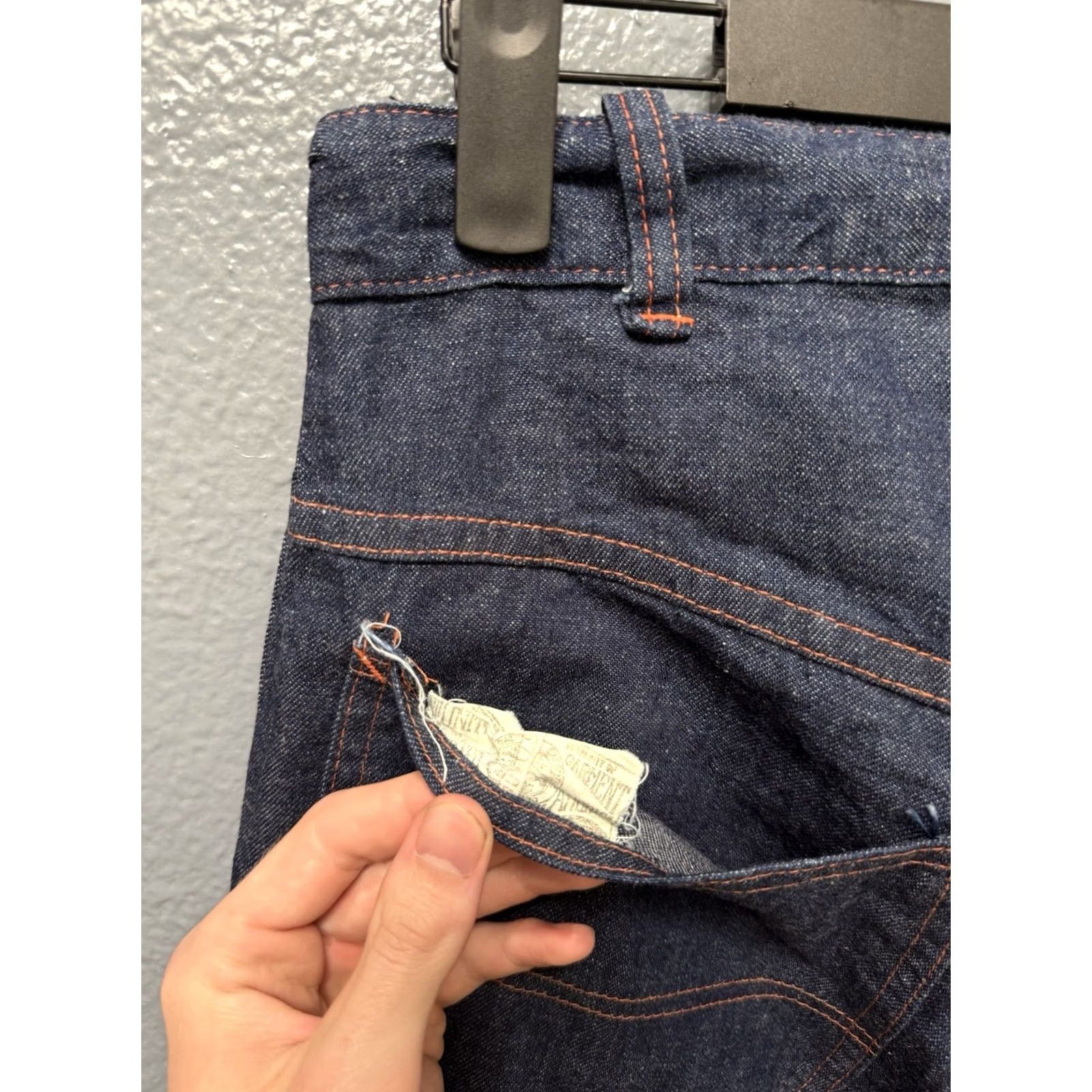 Sears VINTAGE Sears Sanforized Denim Dark Cotton Men’s Carpenter Pants Sz 28/30 zip 1960s Blue Mens Size US 30 / EU 46 - 6 Thumbnail