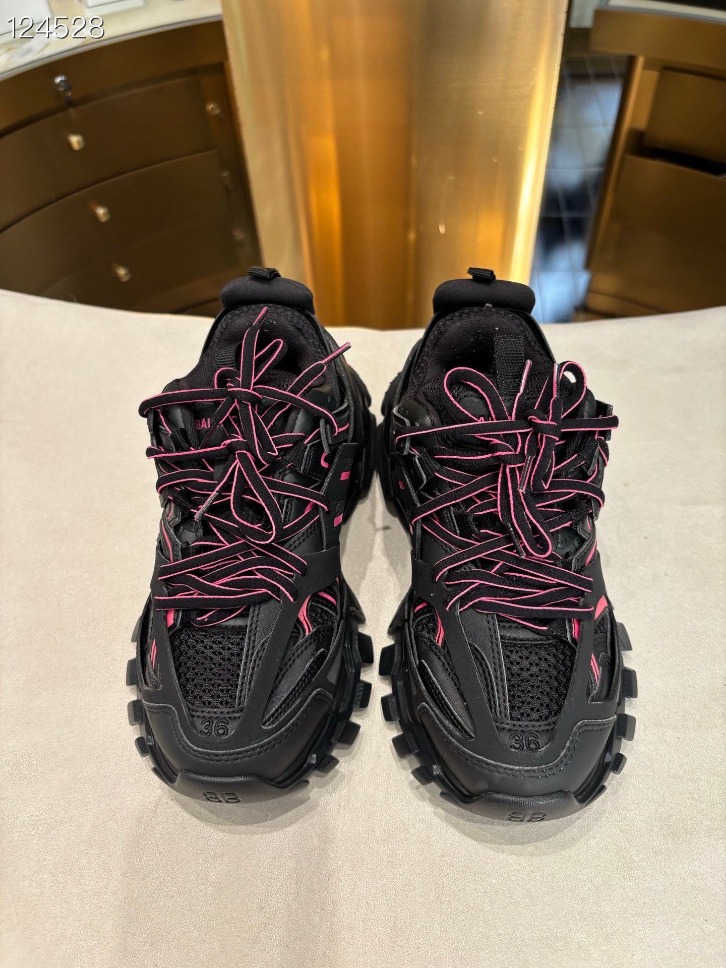 Balenciaga Balenciaga Track Dad Shoes Black Pink Size US 5 / IT 35 - 1 Thumbnail