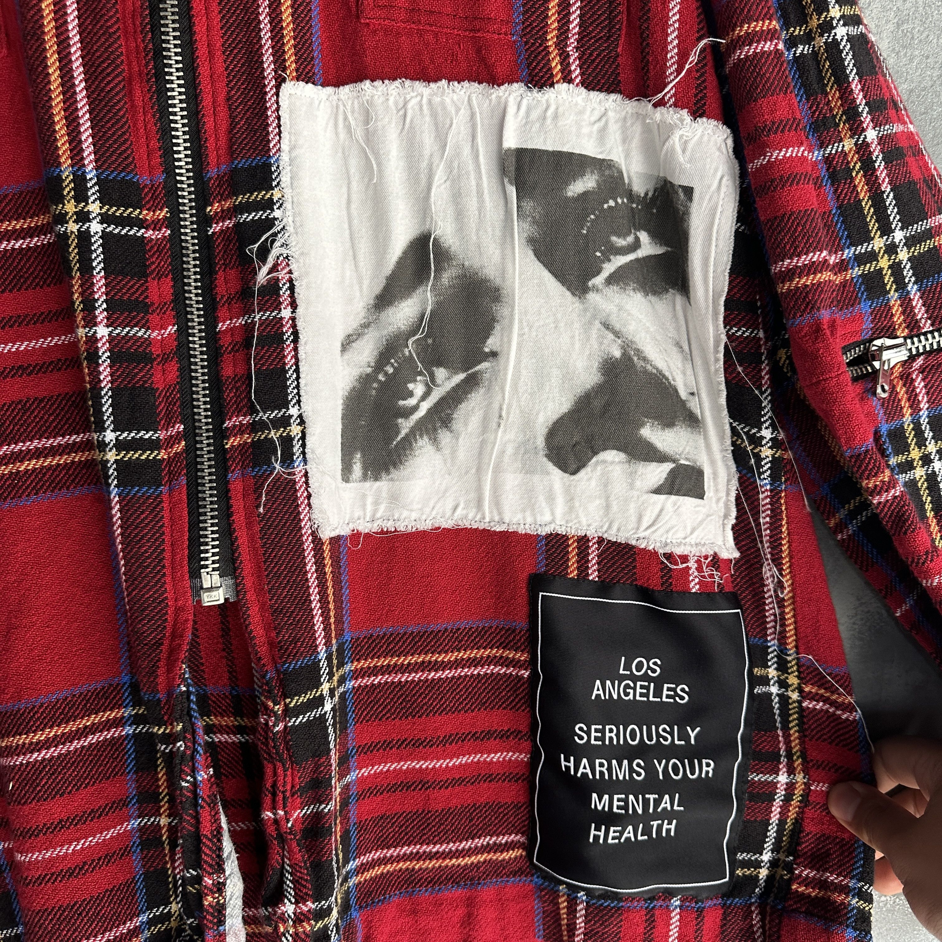 MNML MNML Jacket Men’s Plaid Streetwear Distressed Patchwork Size US L / EU 52-54 / 3 - 5 Thumbnail