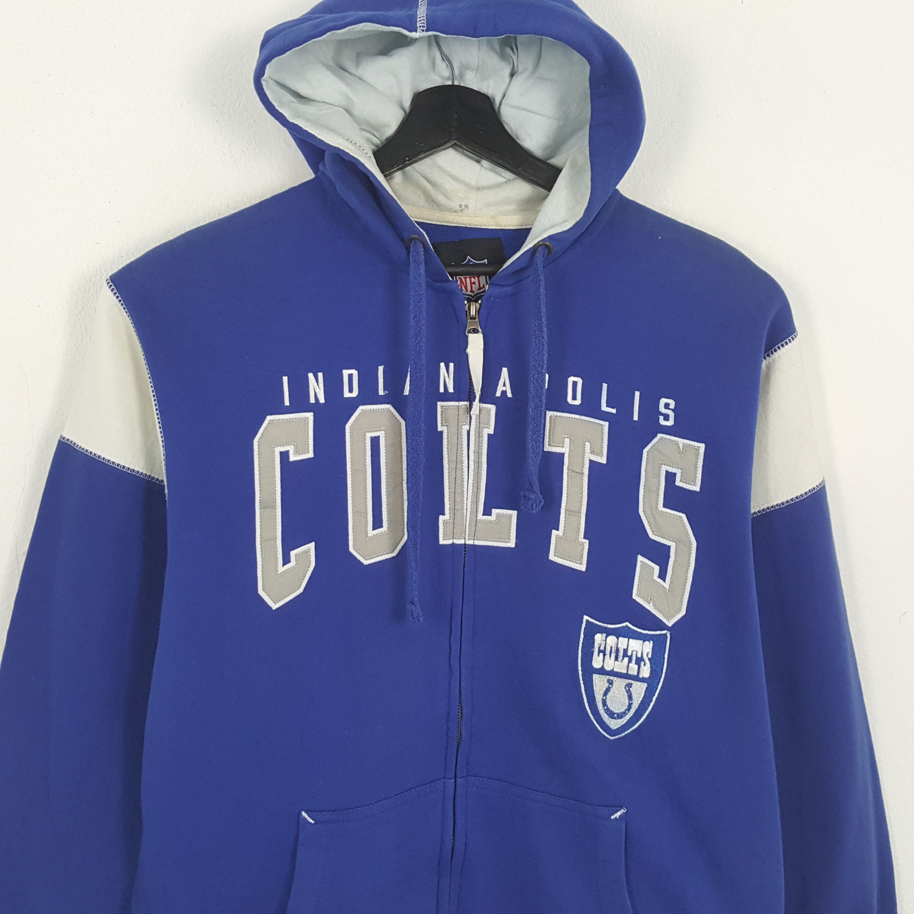 NFL × Vintage INDIANAPOLIS COLTS NFL American Football Team Zipper Hoodies Size US L / EU 52-54 / 3 - 2 Thumbnail