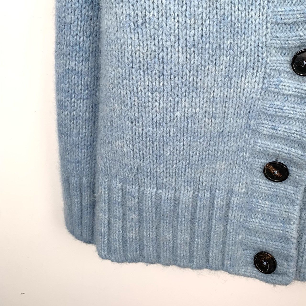 Maison Margiela Maison Margiela Blue Wool V-neck Knit Cardigan Coat K26WX Size L / US 10 / IT 46 - 4 Thumbnail