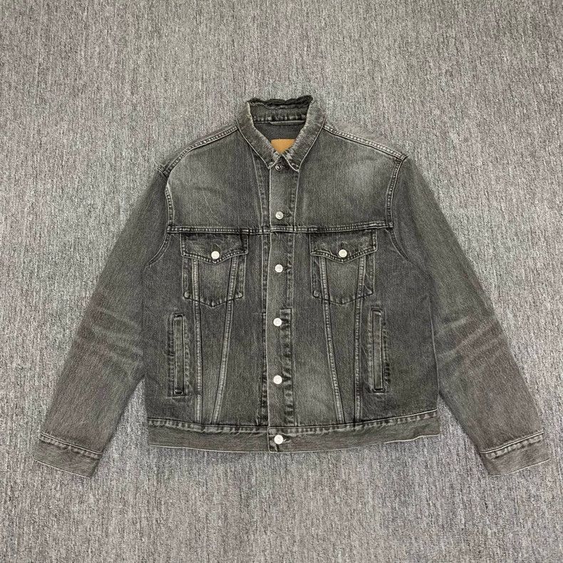 Balenciaga Balenciaga size 36 Backlogo washed denim jacket Size S / US 4 / IT 40 - 1 Thumbnail