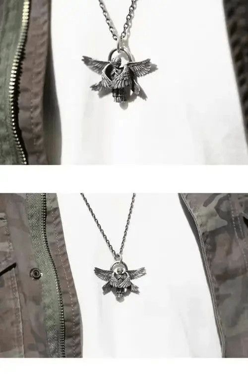Vintage Prayer Angel Pendant Necklace Size ONE SIZE - 3 Thumbnail