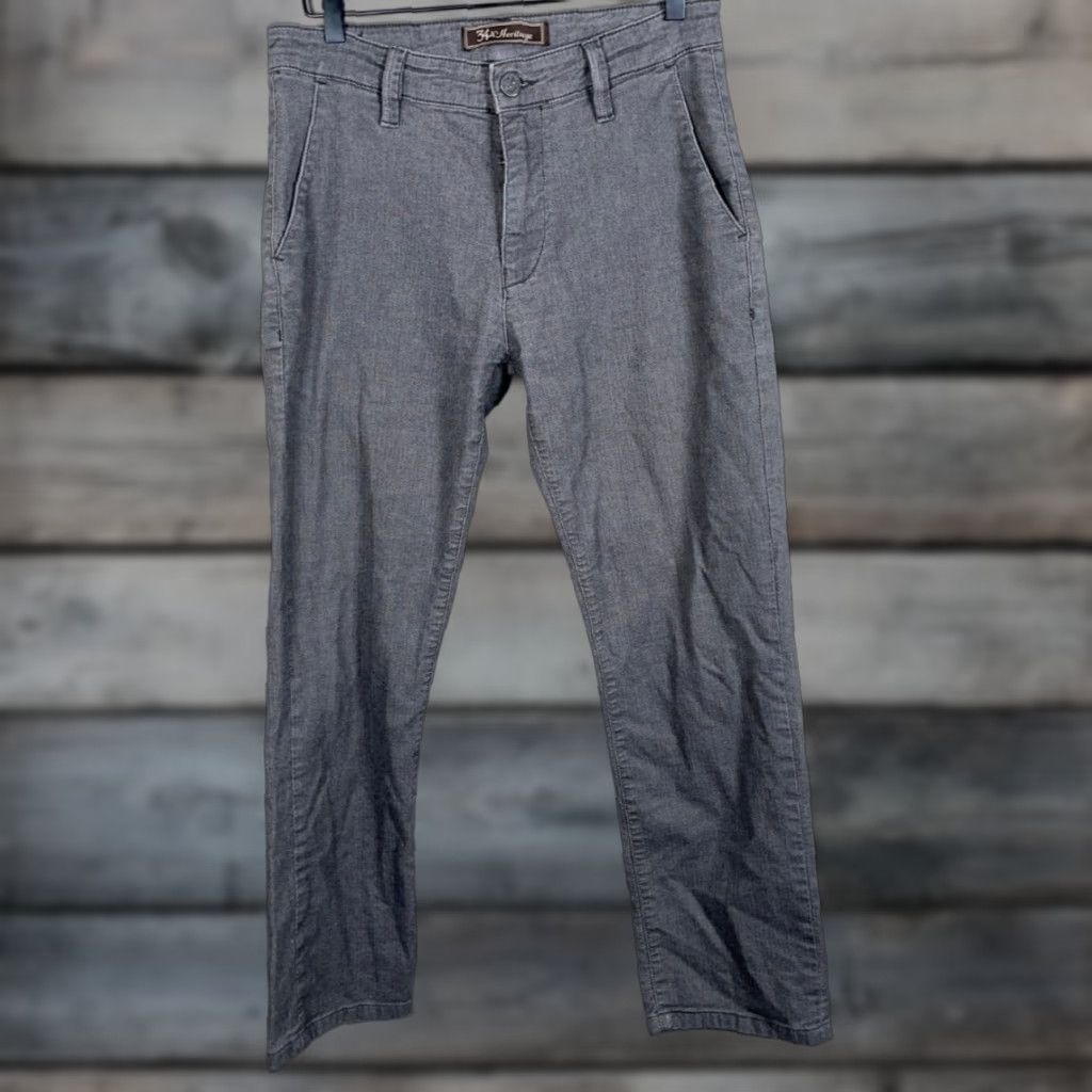 Vintage VINTAGE 34 Heritage Men's Chino Pants Slim Fit Gray Herringbone 32 x 28 Regular Size US 32 / EU 48 - 1 Thumbnail