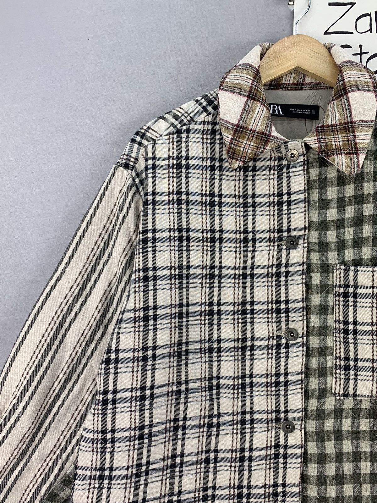 Flannel Zara Multi Plaid Quilted Flannel Jacket Size US M / EU 48-50 / 2 - 4 Thumbnail