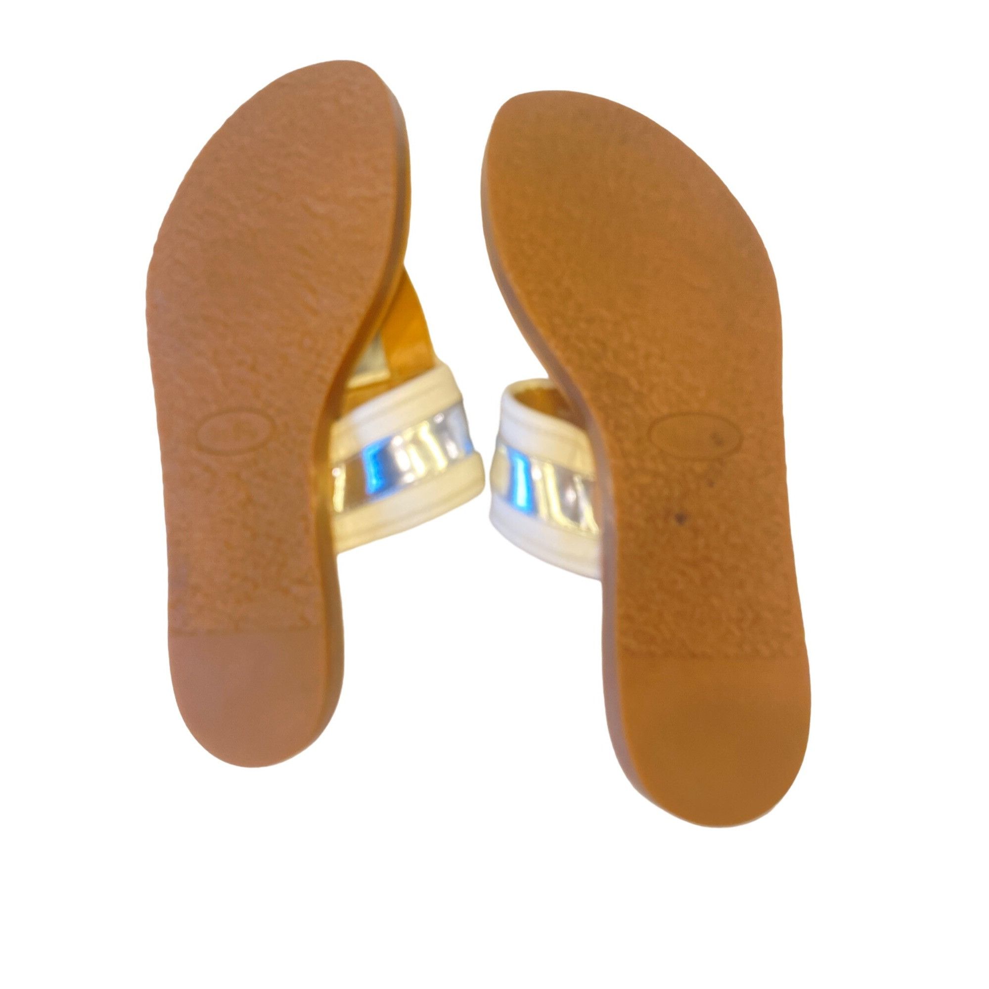 Coach Coach Women's 7 Eileen Turn lock Slide Sandals Ivory/Silver Size US 7 / IT 37 - 6 Thumbnail