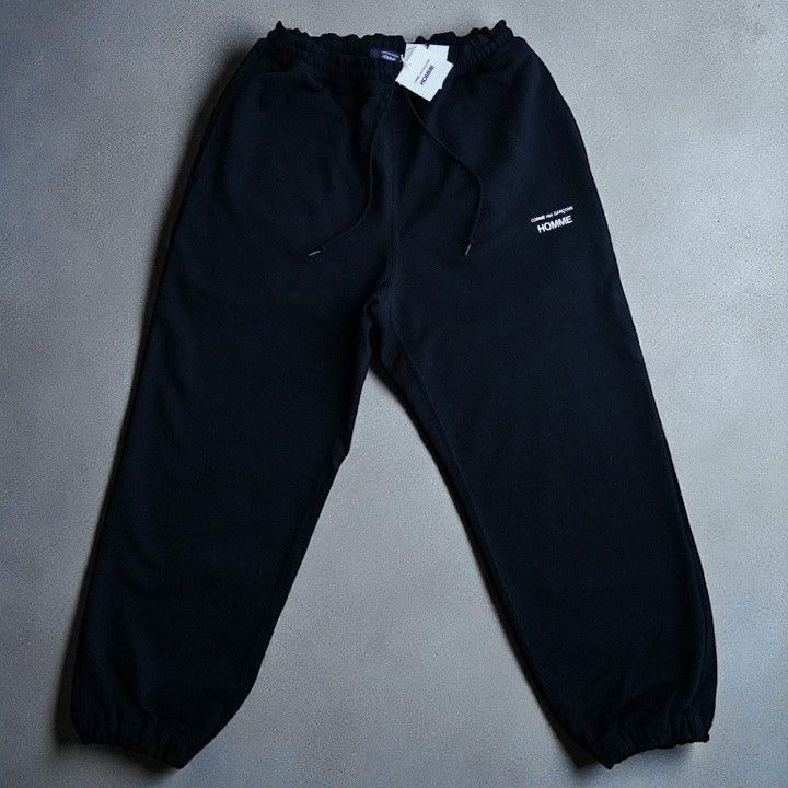 Comme des Garcons Homme NWT 25AW COMME des GARCONS HOMME Logo Sweat Pants Black S Size US 33 - 1 Thumbnail
