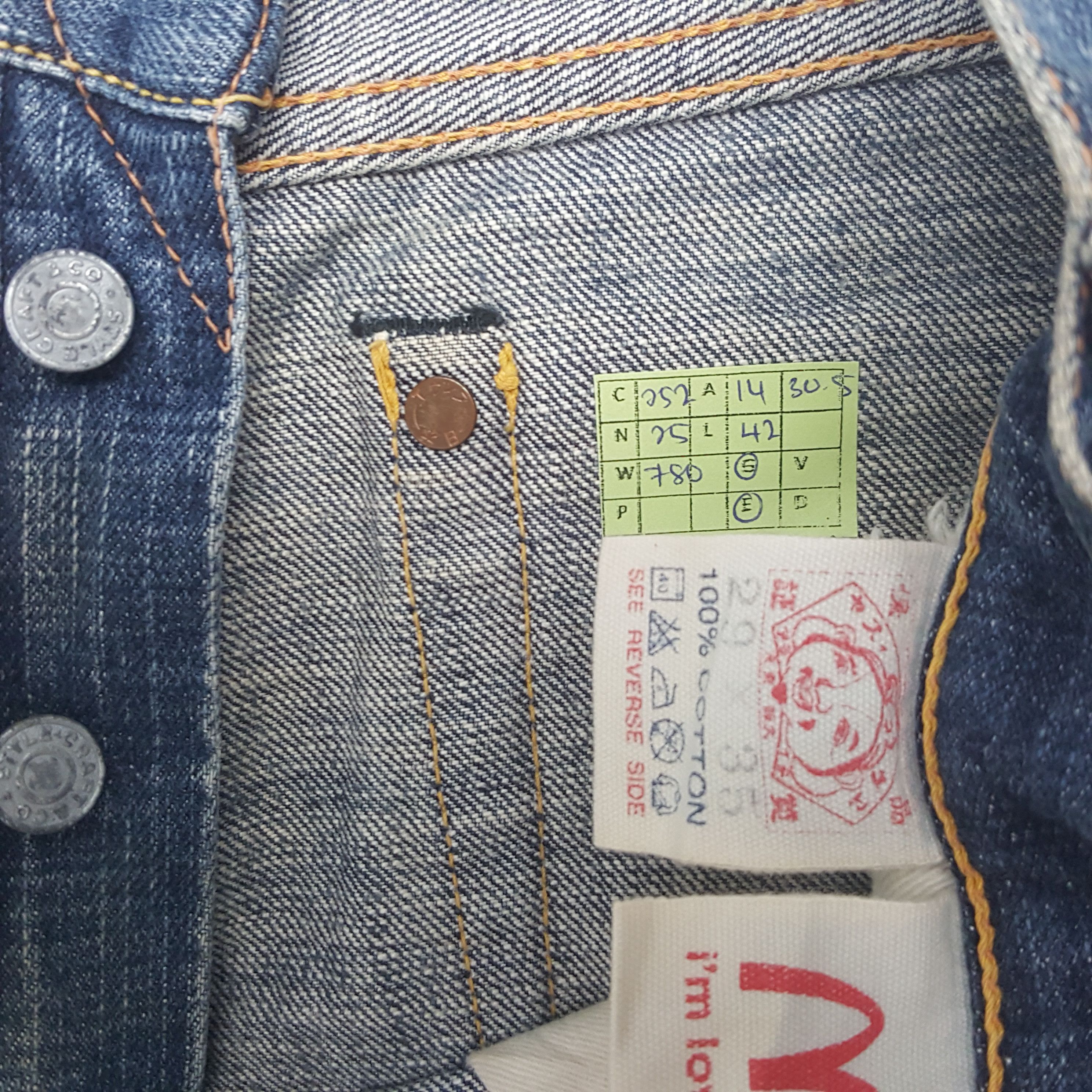 Evisu × Vintage Vintage Evisu X Mc Donald Japanese Daicock Denim Jeans Size US 28 / EU 44 - 8 Thumbnail