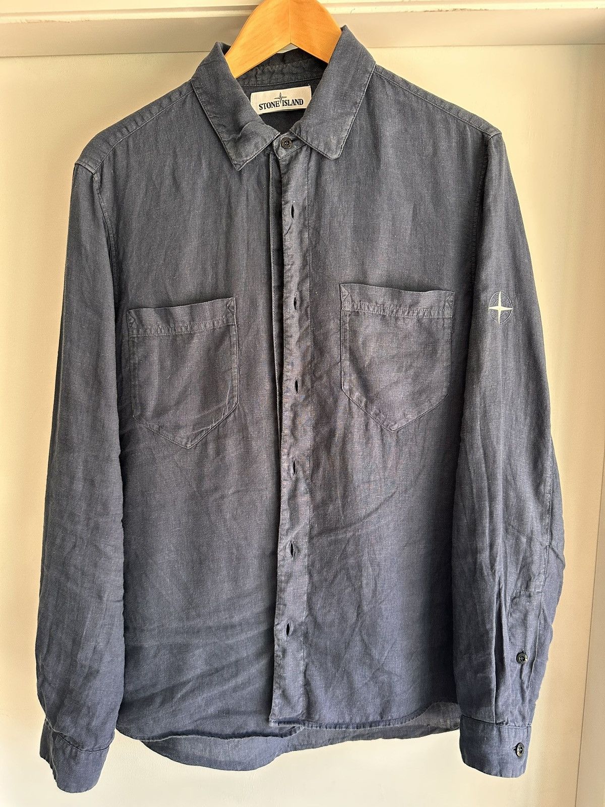 Stone Island Vintage Stone Island Linen Shirt Size US M / EU 48-50 / 2 - 1 Thumbnail