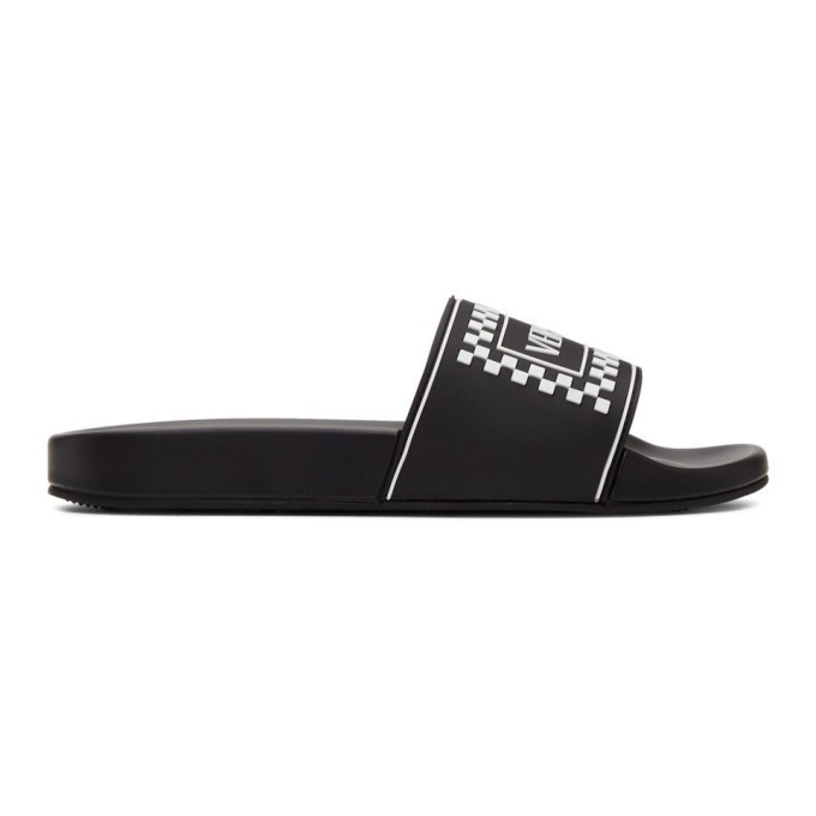 Versace Versace Black White 90s Logo Rubber Pool Slide 44 11 Size US 11 / EU 44 - 3 Thumbnail