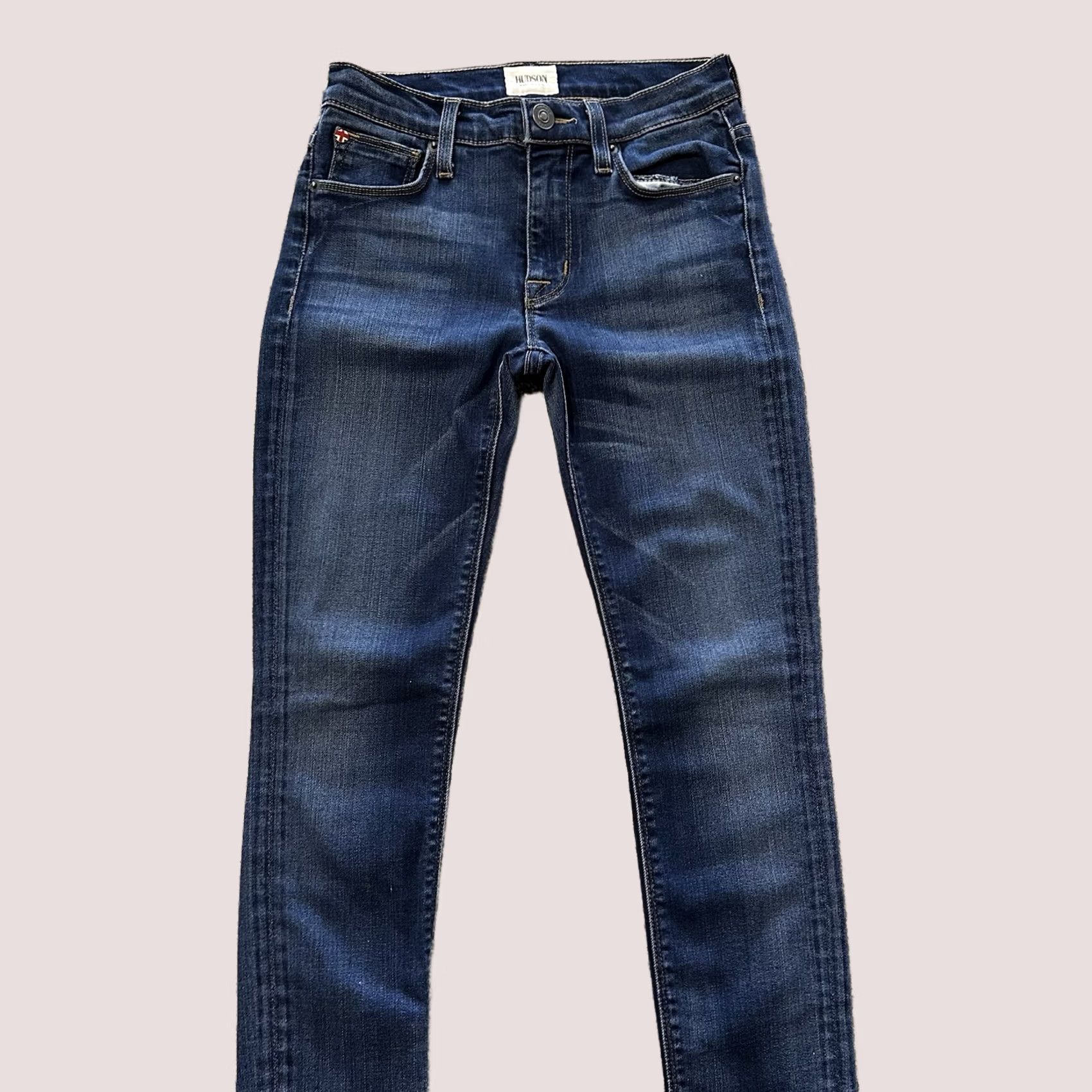 Hudson Hudson Jeans Womens 24x28 Nico Mid Rise Dark Wash Denim Stretch Size 42" / US 20 - 1 Thumbnail