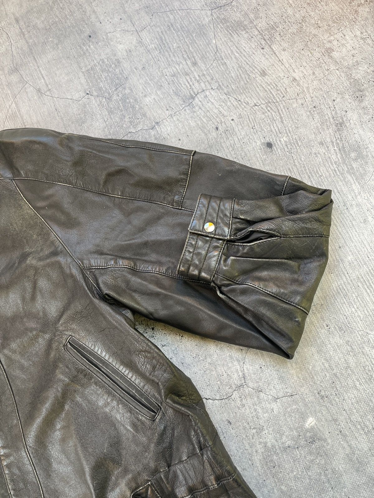 Vintage Vintage Y2K Black Genuine Leather Bomber Jacket Size US L / EU 52-54 / 3 - 6 Thumbnail