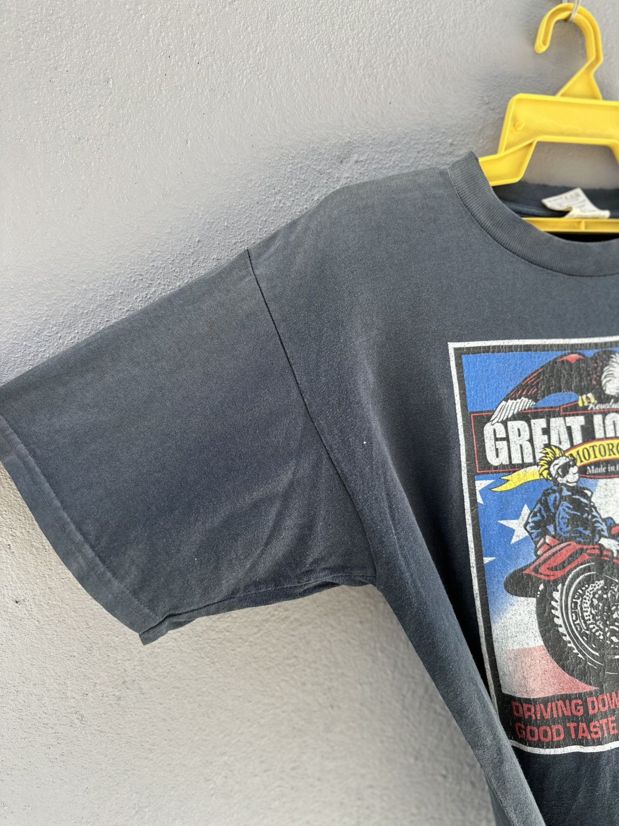 Harley Davidson Thrashed Vintage 90s Great Johnson Motorcycle Sun Faded Tee Size US M / EU 48-50 / 2 - 5 Thumbnail