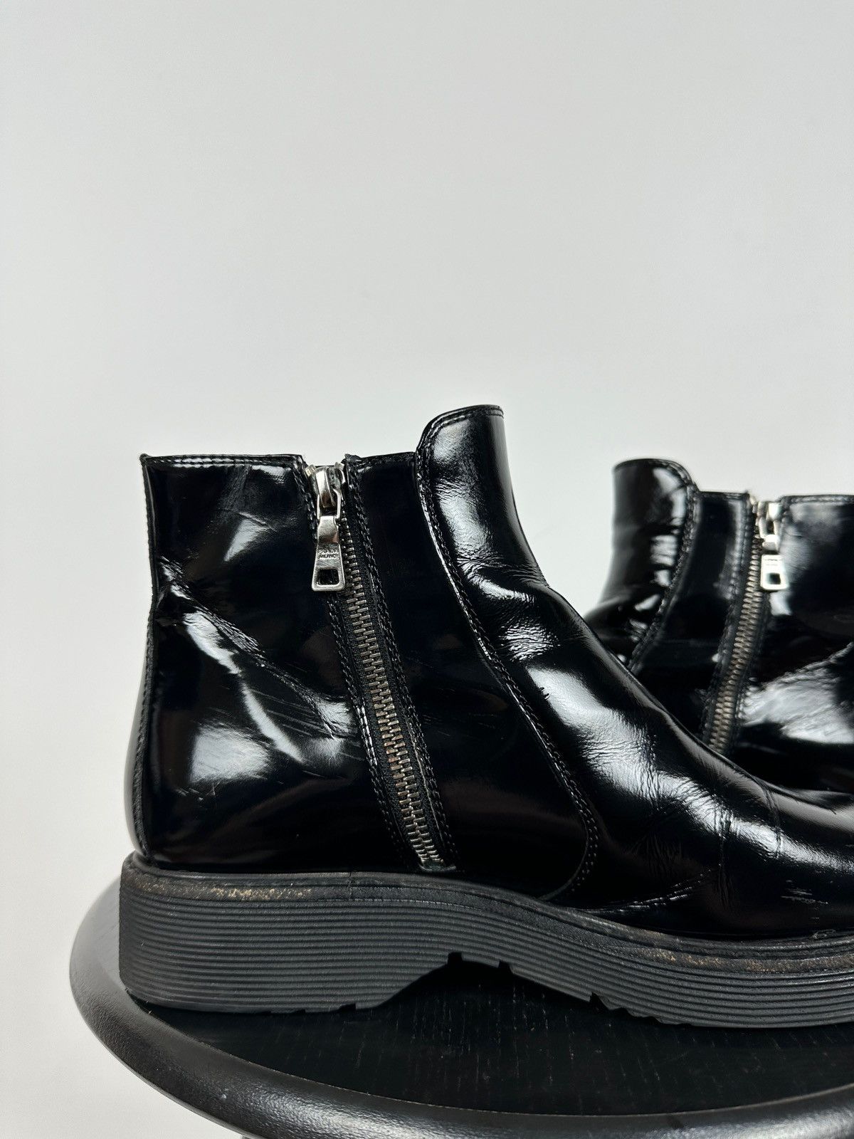 Prada Women’s Prada Black Patent Leather Ankle Boots Size US 9.5 / IT 39.5 - 14 Thumbnail