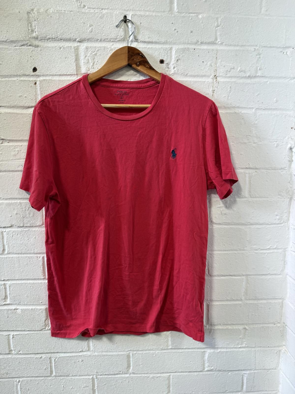 Polo Ralph Lauren Polo Ralph Lauren Men's Red Crew Neck T-Shirt Size US L / EU 52-54 / 3 - 1 Thumbnail