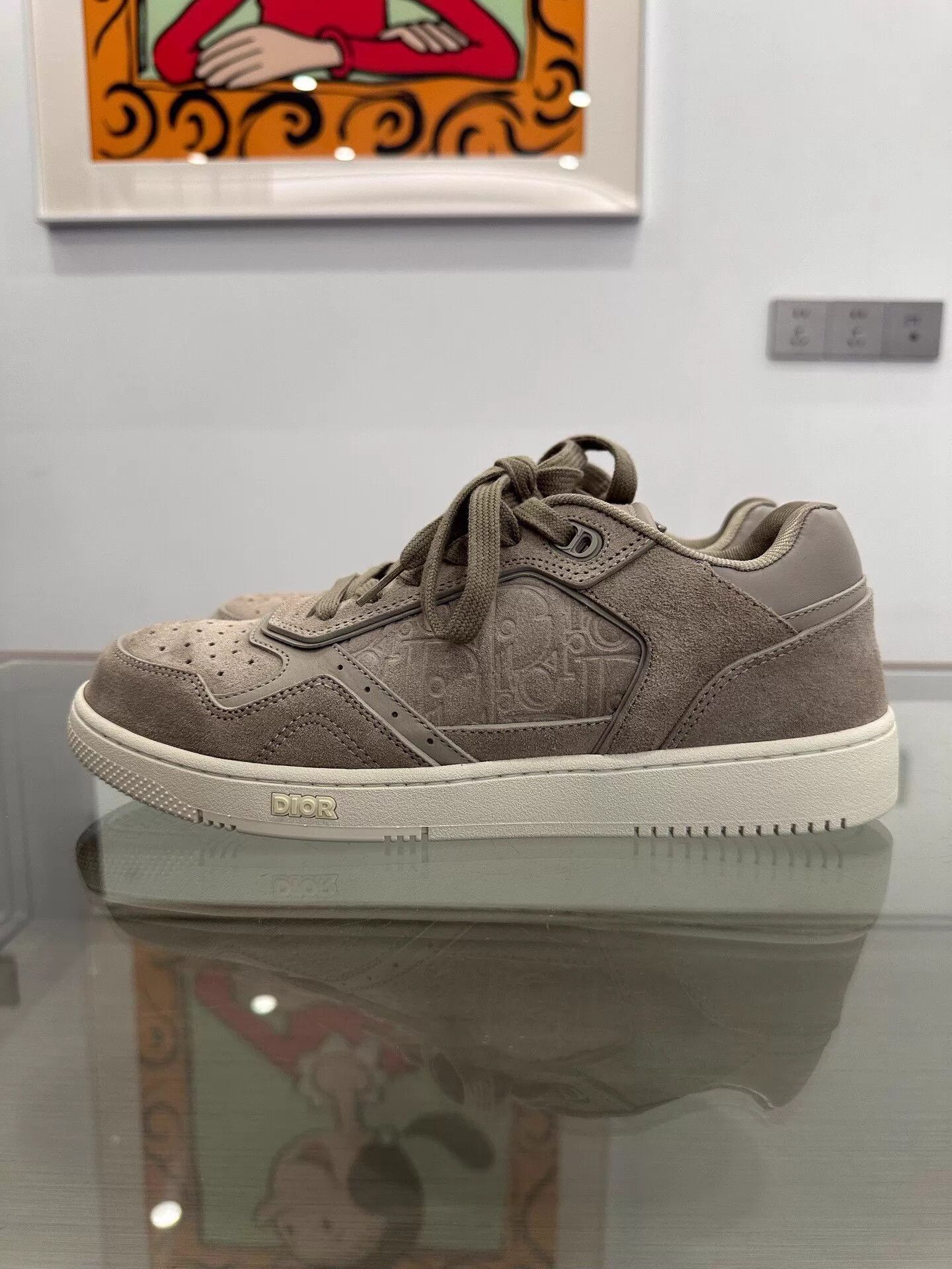Dior Dior B27 Side Logo Gray Suede Men's Sneaker 42 Size US 9 / EU 42 - 4 Thumbnail