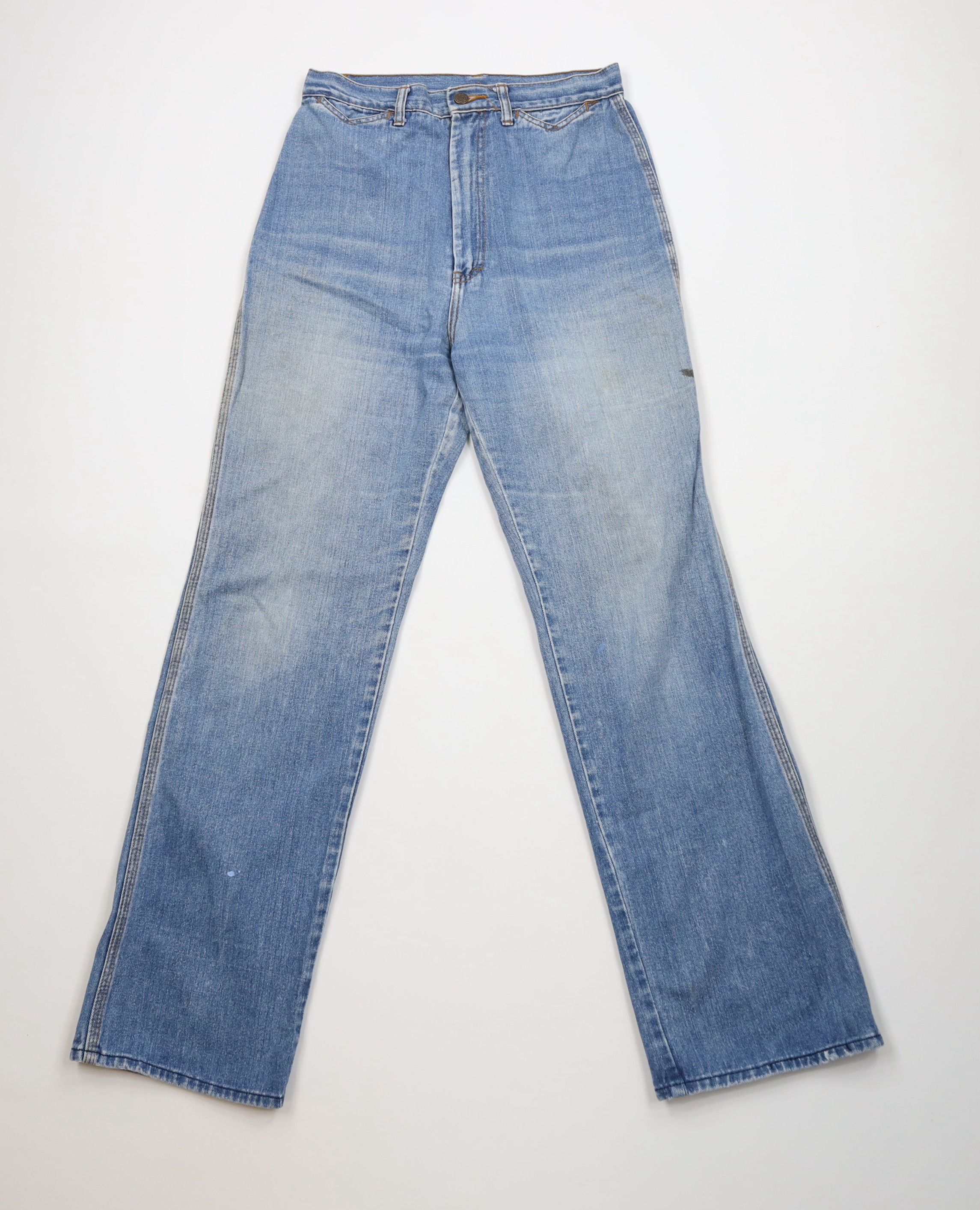 Vintage Vintage 70s Streetwear Wide Leg Denim Jeans Blue Cotton Size 36" / US 14 / IT 50 - 1 Thumbnail