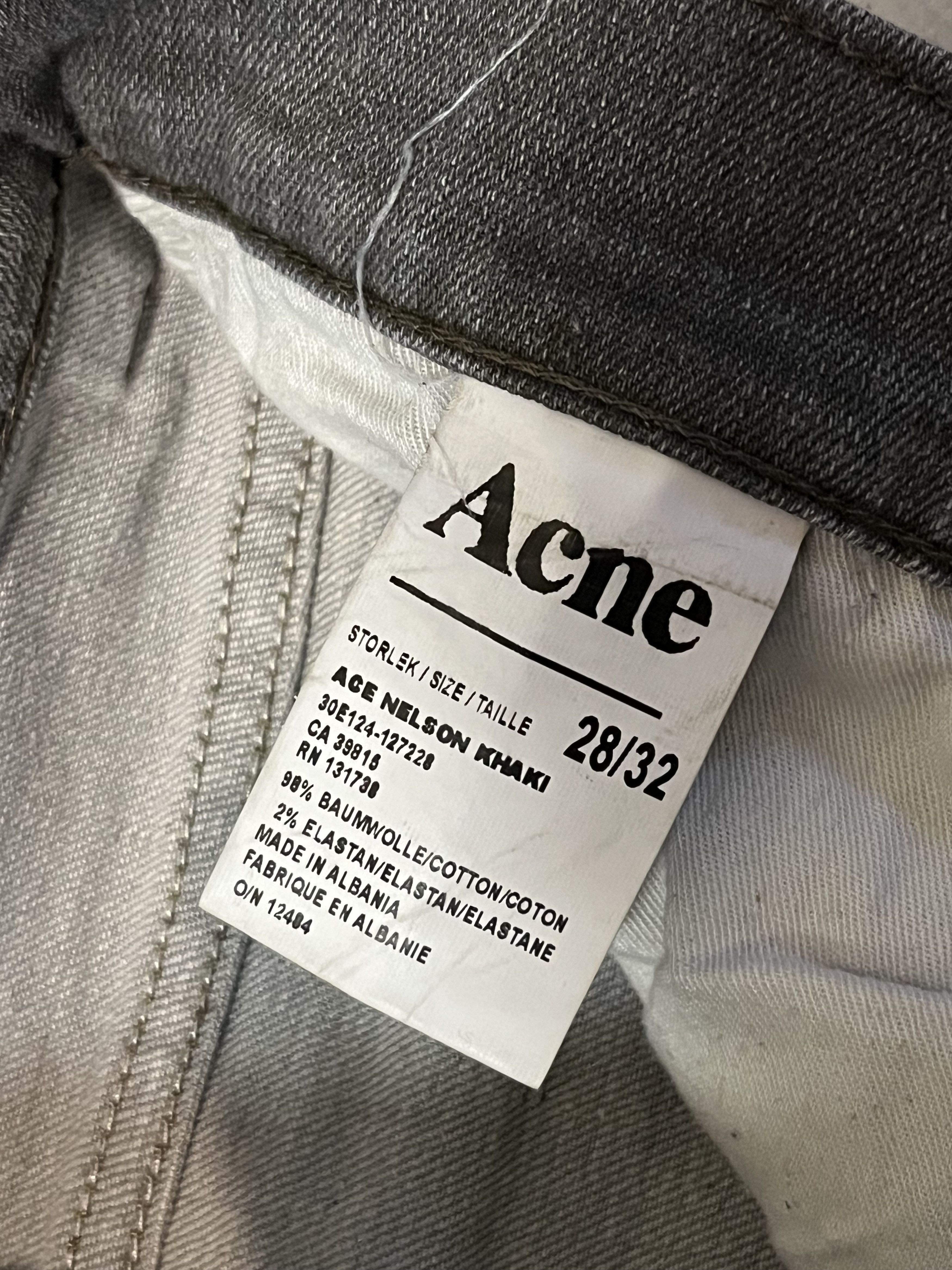 Acne Studios Acne Ace Nelson Khaki Slim Fit Denim Jeans Size US 28 / EU 44 - 5 Thumbnail