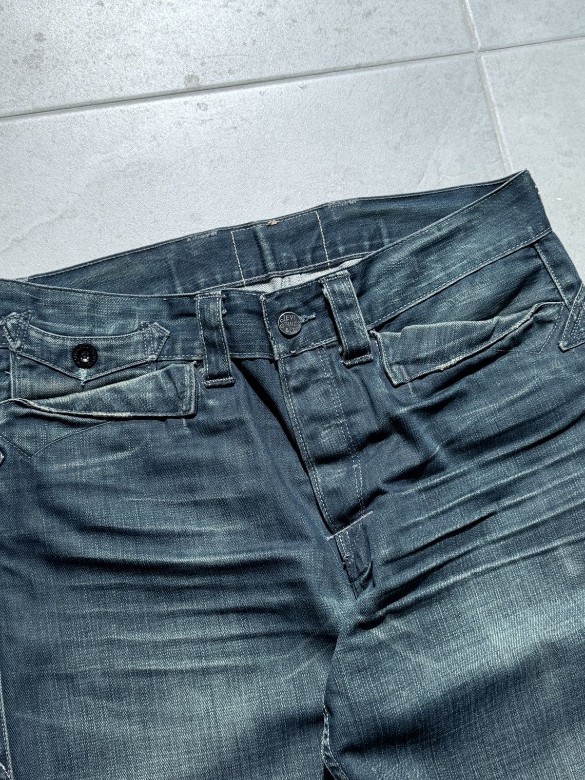 Levi's Vintage Levis Engineered Buckel Back Washed Denim Jeans Size US 34 / EU 50 - 7 Thumbnail