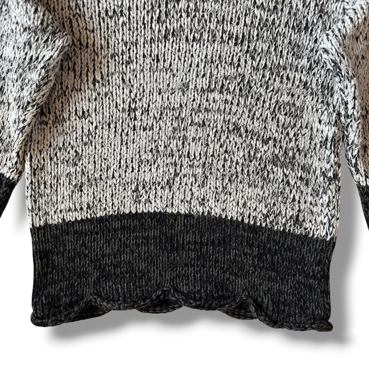 Issey Miyake AW1995 Issey Miyake Men Wool Rib Knitwear Mock Neck Sweater Size US XXL / EU 58 / 5 - 4 Thumbnail