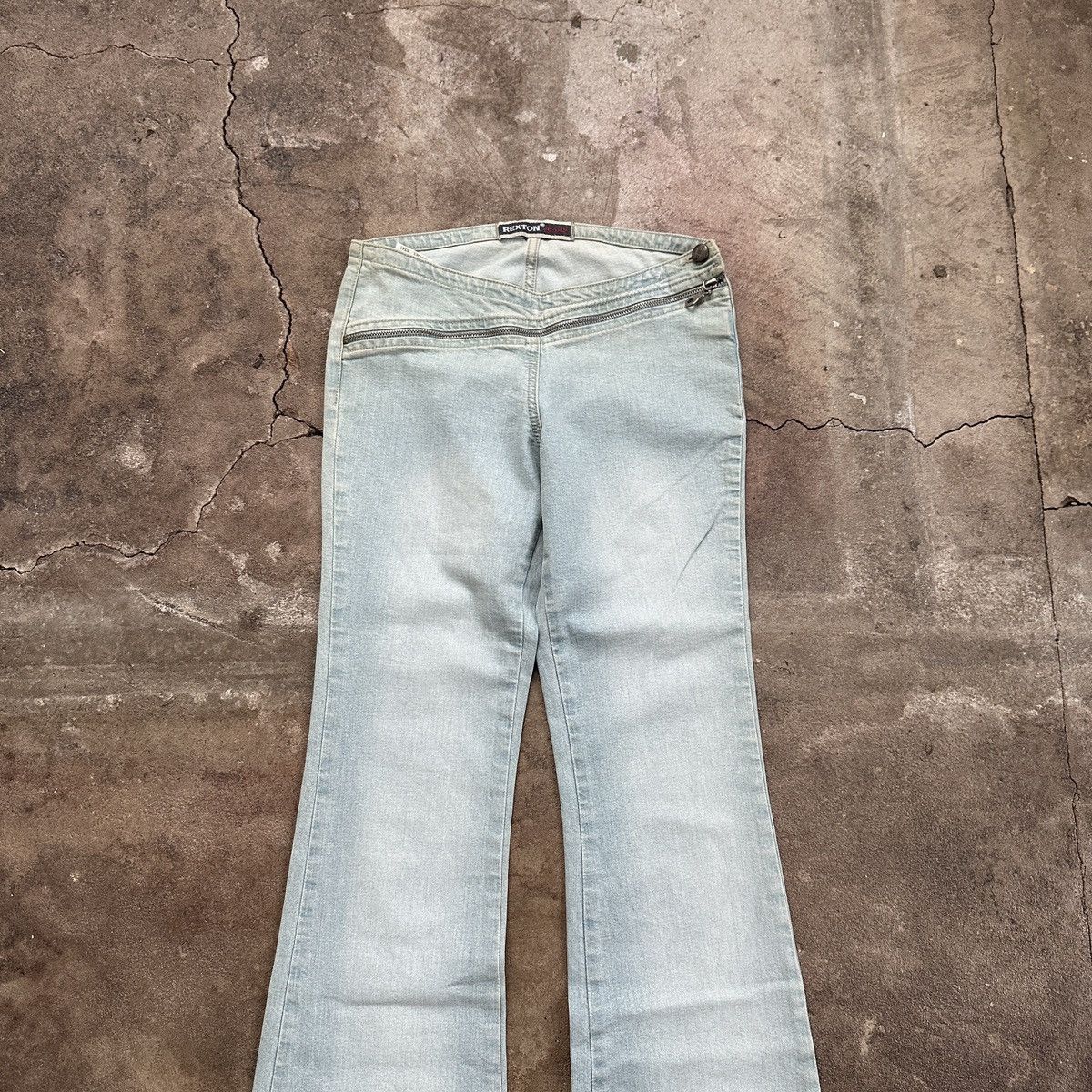 Japanese Brand × Vintage Vintage Y2K Rexton Low Rise Flared Denim Size 27" / US 4 / IT 40 - 5 Thumbnail