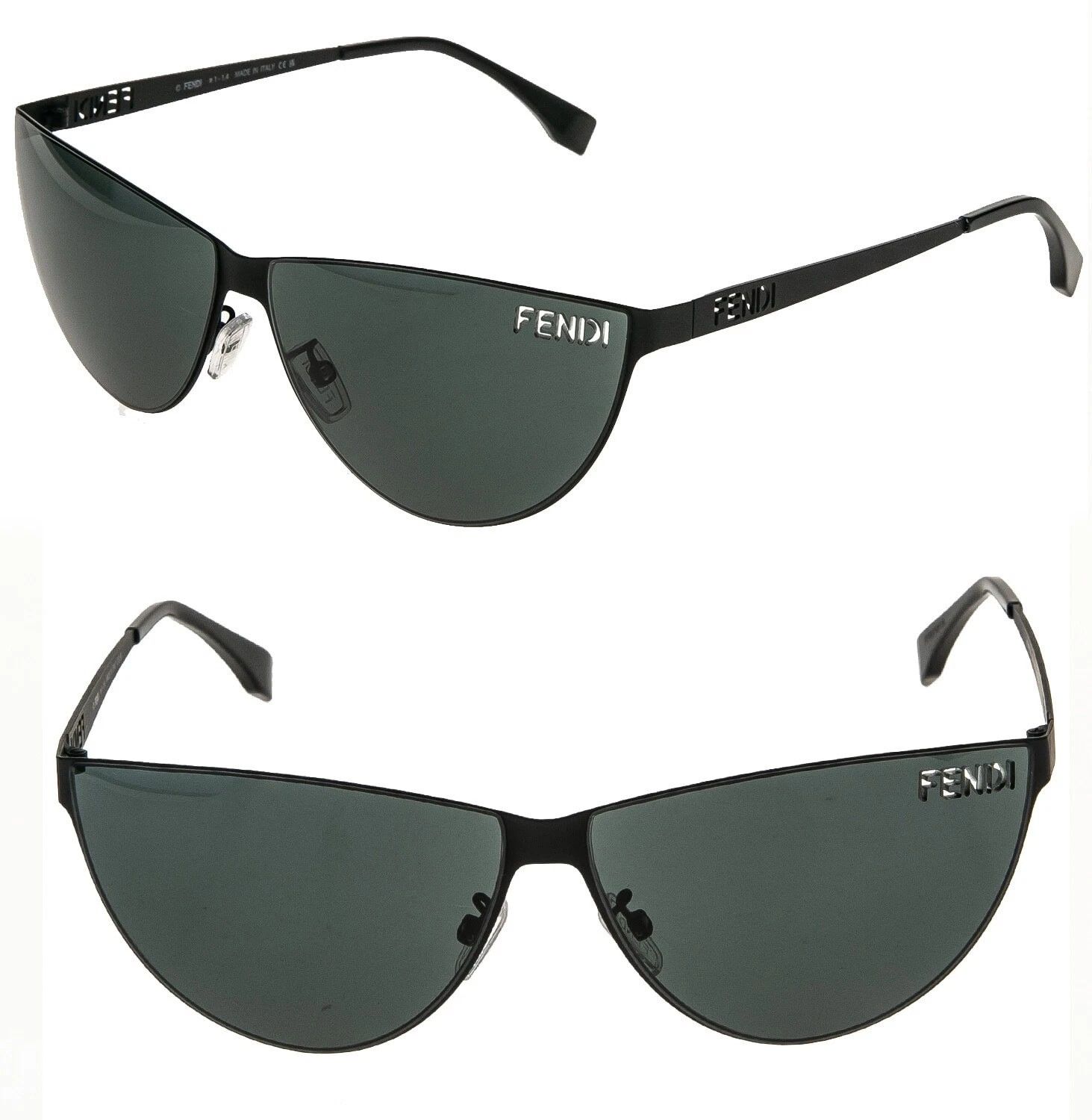 Fendi FENDI CUT OUT 40138 Matte Black Logo Wrap Mask FE40138U Size ONE SIZE - 1 Thumbnail