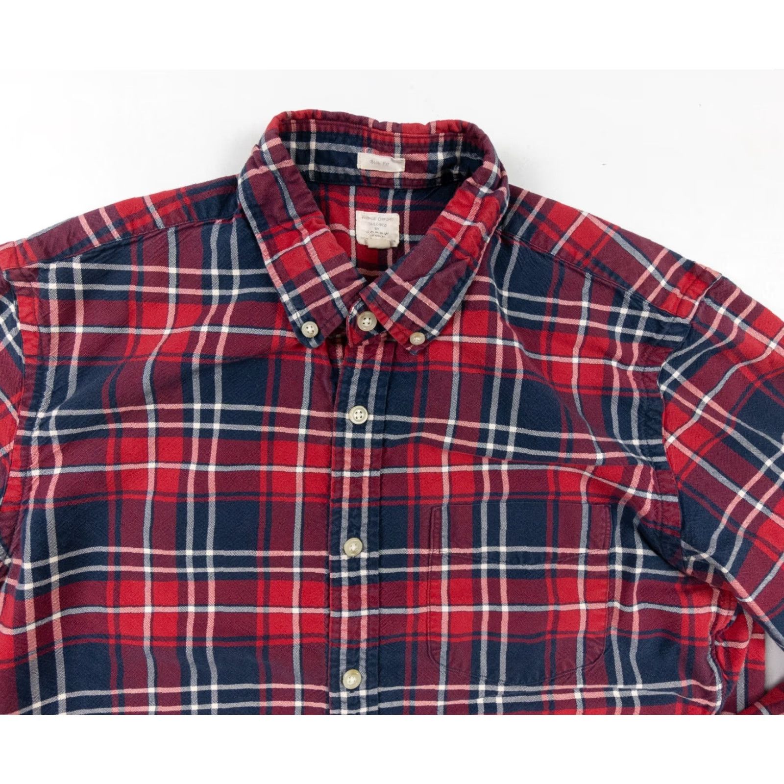 J.Crew J.CREW Shirt Men’s Medium Red Long Sleeve Button-Down Oxford Regular Fit Plaid 90s Preppy Button-Up Size US M / EU 48-50 / 2 - 2 Thumbnail