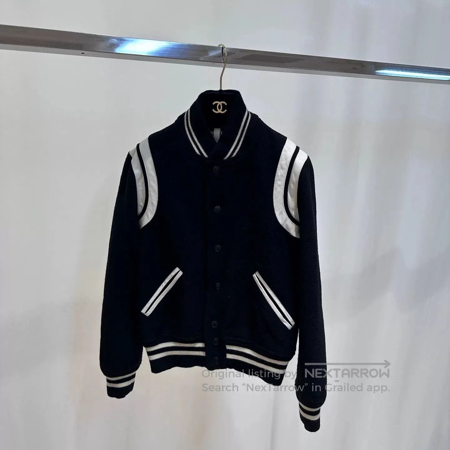 Saint Laurent Paris Saint Laurent Colorblock Baseball Jacket. Size S / US 4 / IT 40 - 1 Thumbnail