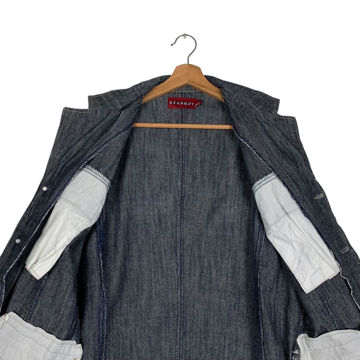 Japanese Brand STARBOY Denim Casual Jacket #1508-C68 Size US L / EU 52-54 / 3 - 12 Thumbnail