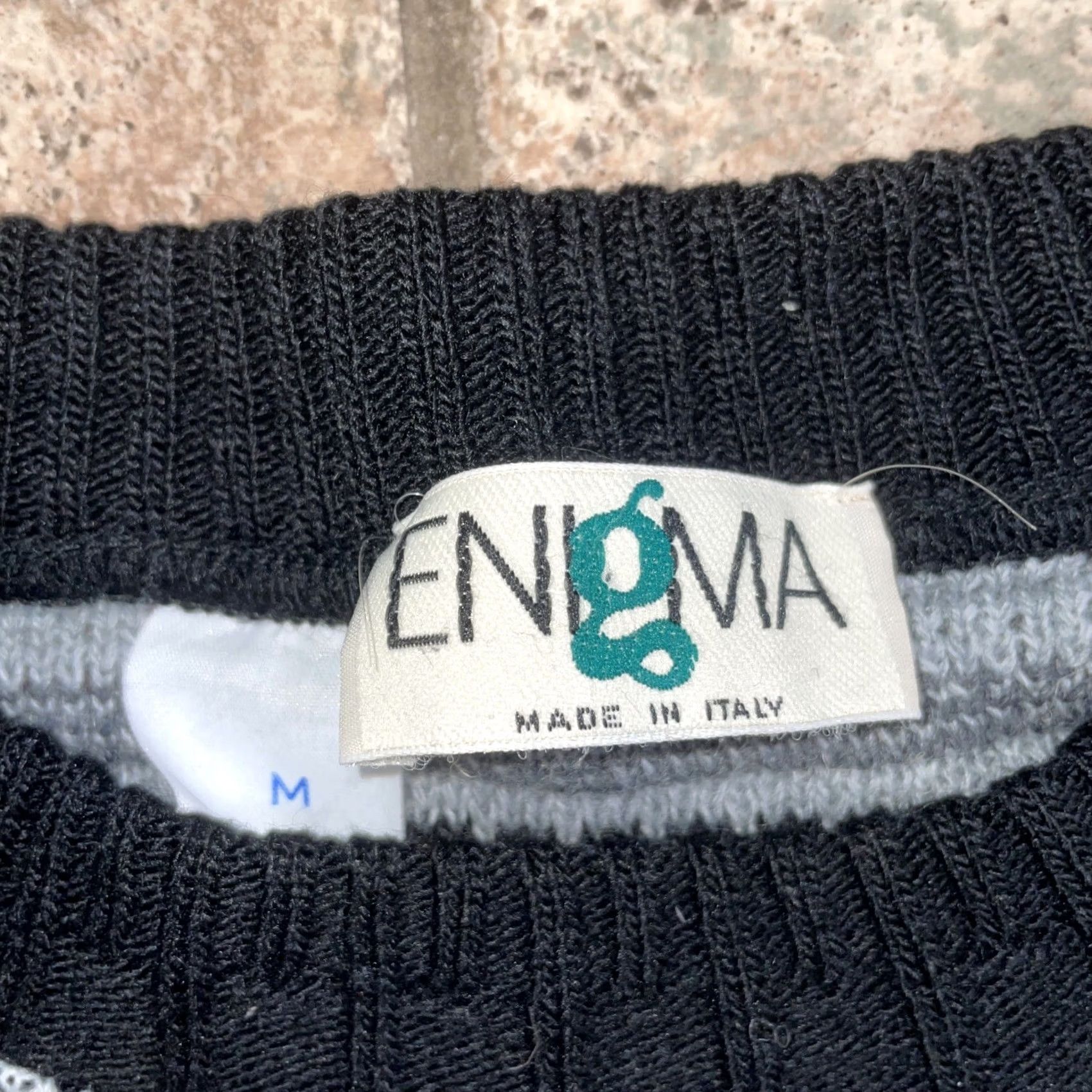 Vintage Enigma Grays geometric sweater mens Medium gray Size US M / EU 48-50 / 2 - 3 Thumbnail
