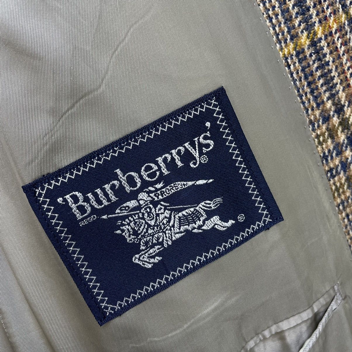 Burberry 🔥Vintage Burberrys Leather Part Checked Double Elbow Jacket Size US M / EU 48-50 / 2 - 8 Thumbnail
