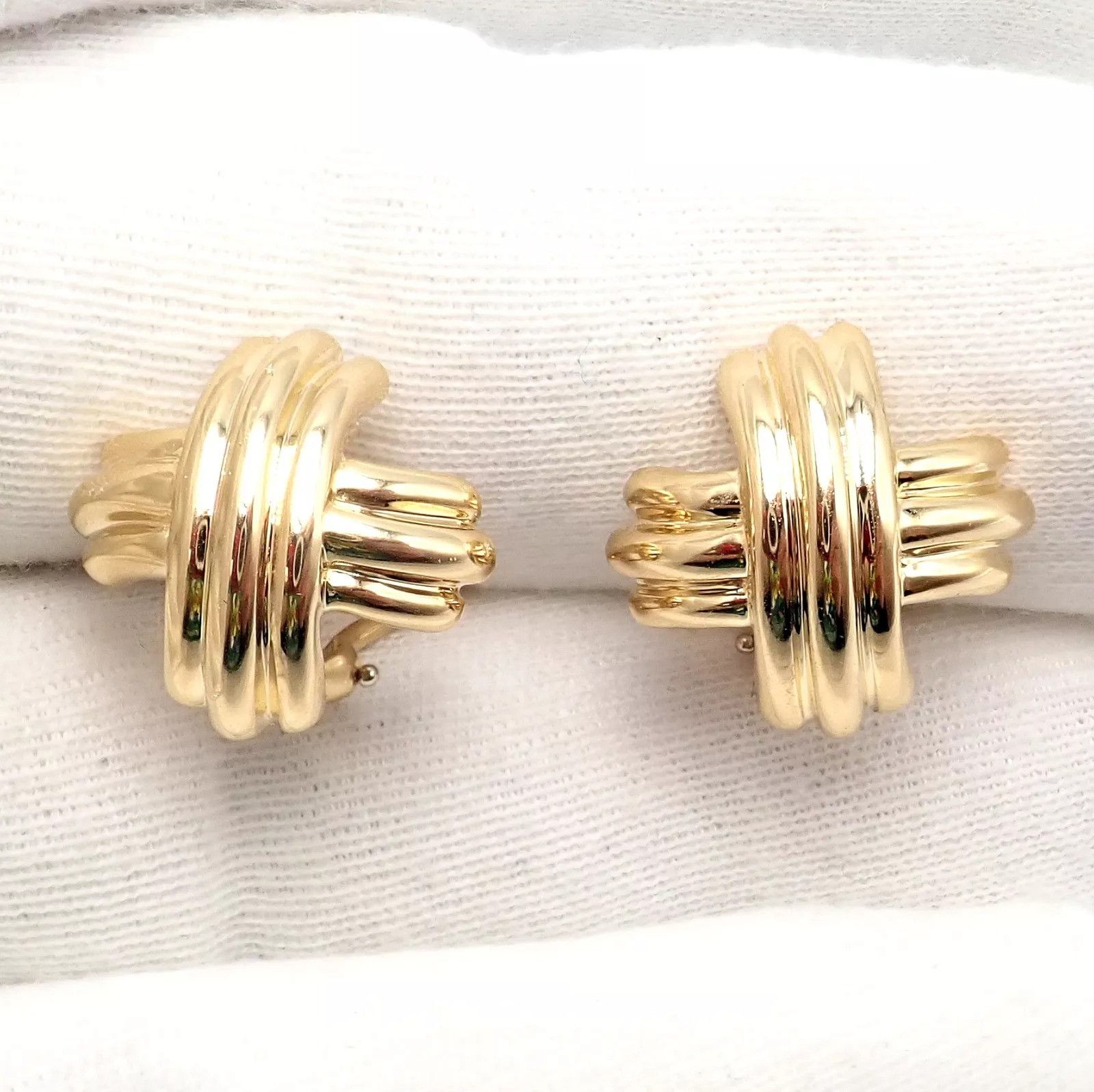 Tiffany & Co. Tiffany & Co X Kiss 18k Yellow Gold Medium Earrings Size ONE SIZE - 7 Thumbnail