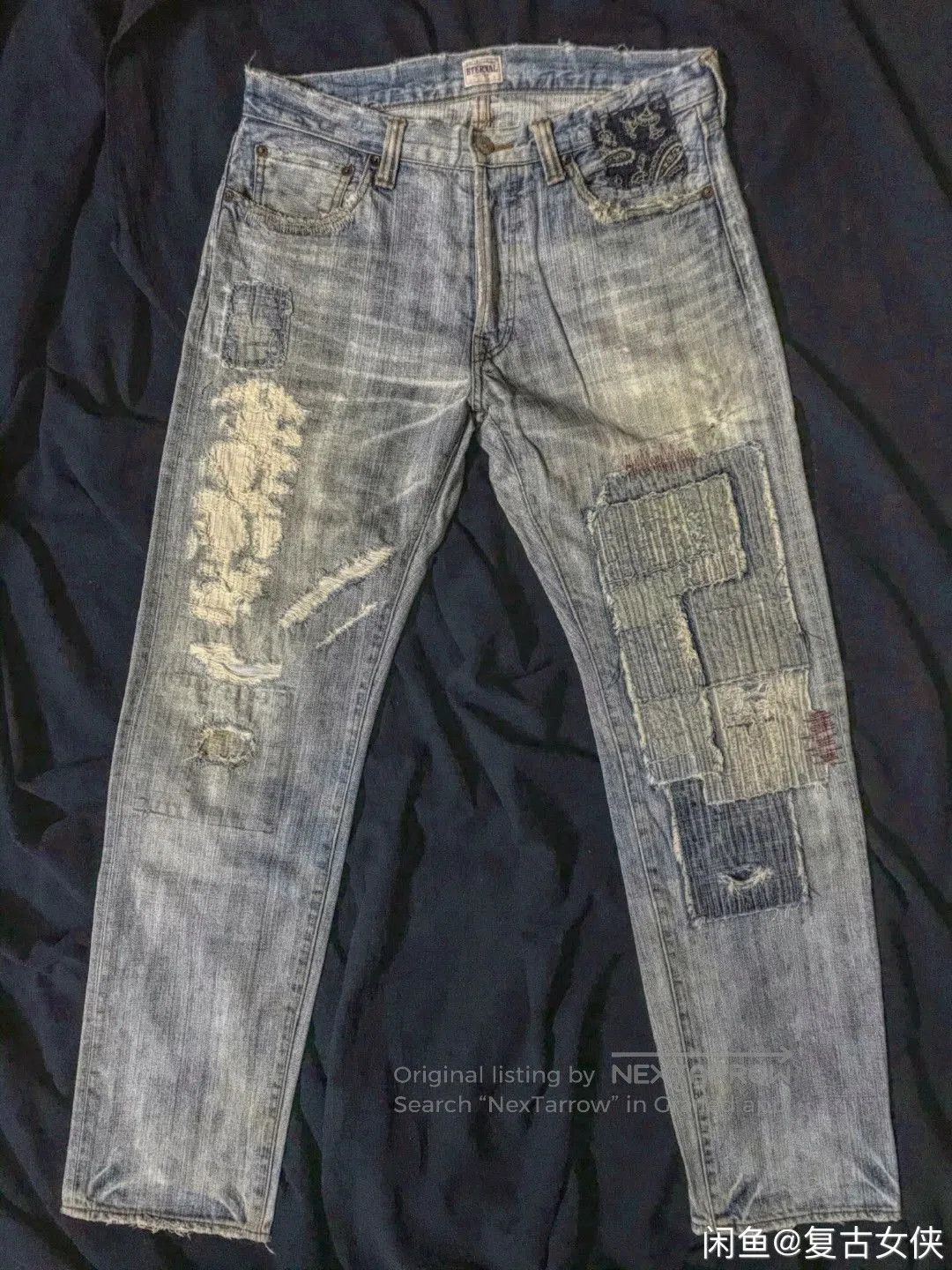 Eternal Eternal Japan Vintage Distressed Jeans. Size US 30 / EU 46 - 1 Thumbnail