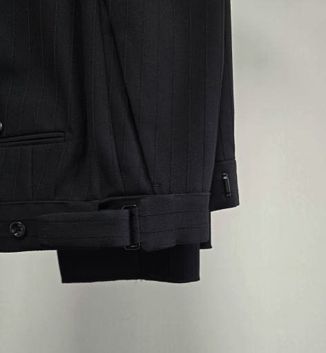 Tom Ford o1sm1stk0725 Gaberdin Stripe Suit in Black Size US L / EU 52-54 / 3 - 3 Thumbnail
