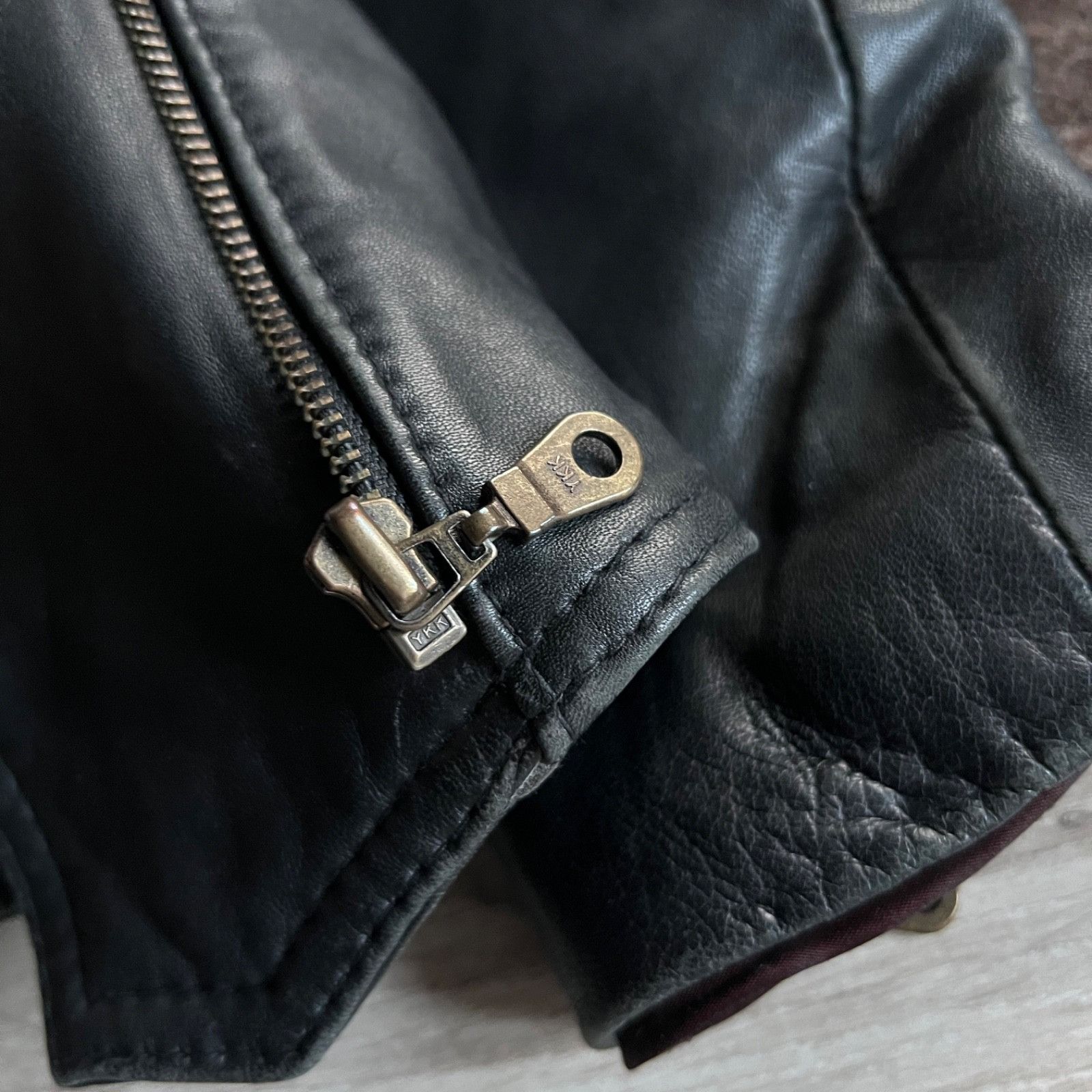 Leather Vintage Hurricane Hawkins Leather Biker Moto Jacket 9732AC Size US L / EU 52-54 / 3 - 8 Thumbnail