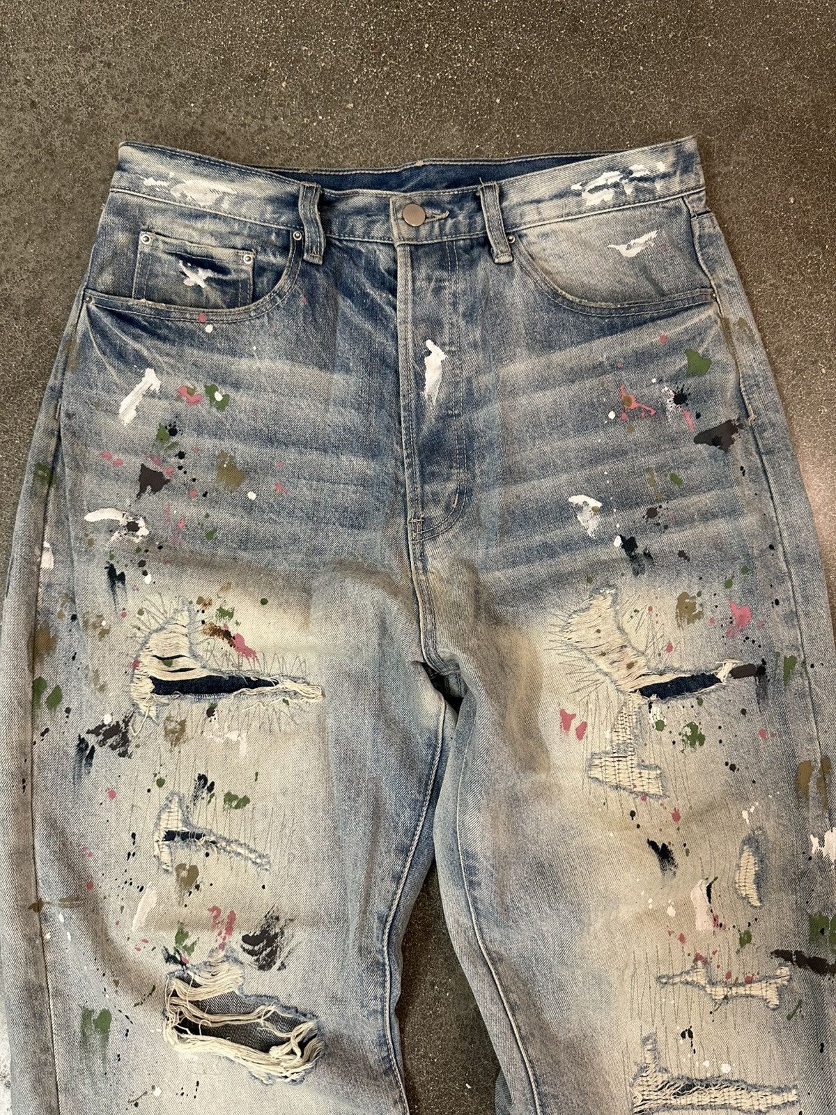 MNML MNML Ultra Baggy Paint Denim Size US 31 - 2 Thumbnail