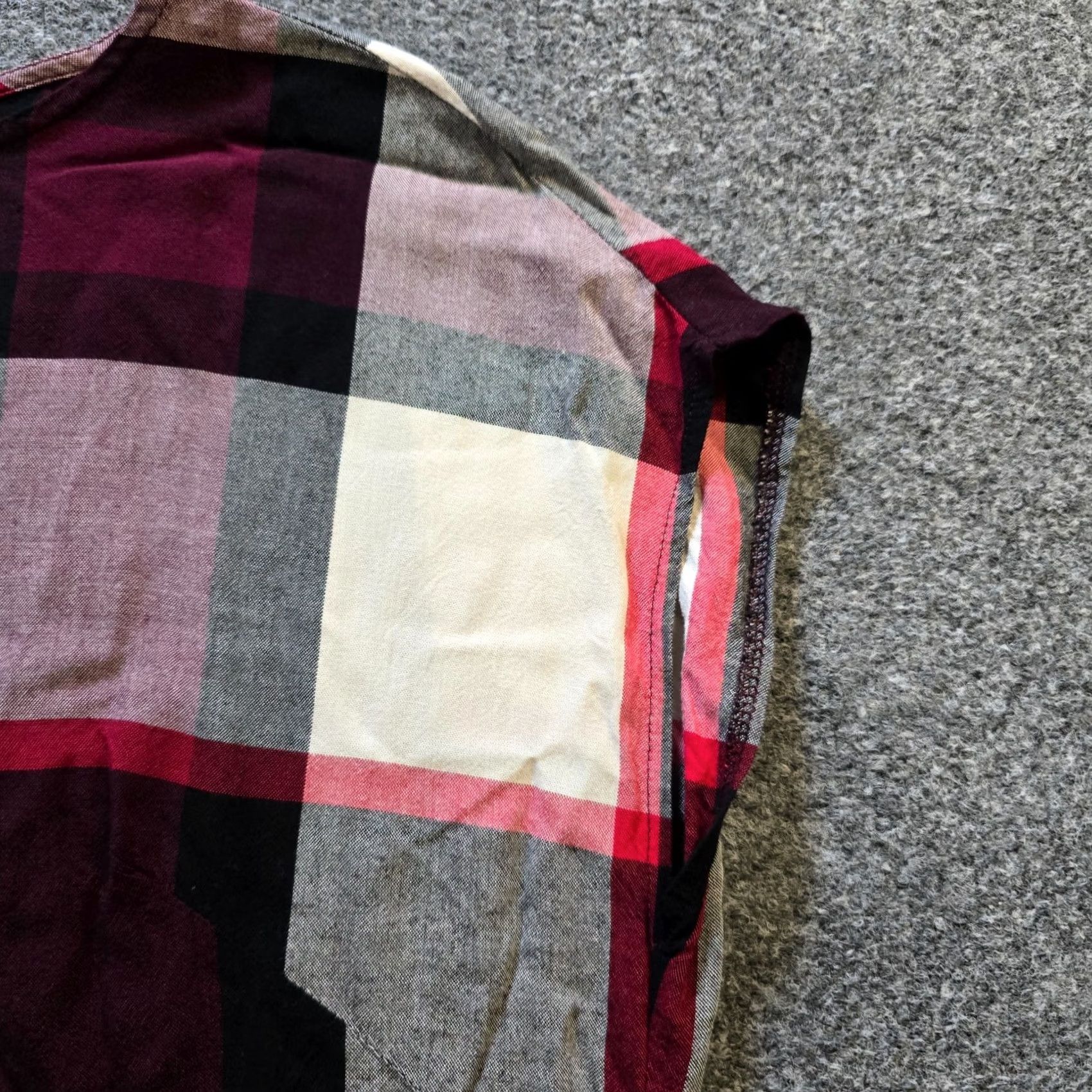 Anthropologie Postmark Womens Blouse XS Red Plaid Layered Short Sleeve Casual Tops Bohemian Spring Summer Fall Anthologie? Size XS / US 0-2 / IT 36-38 - 3 Thumbnail