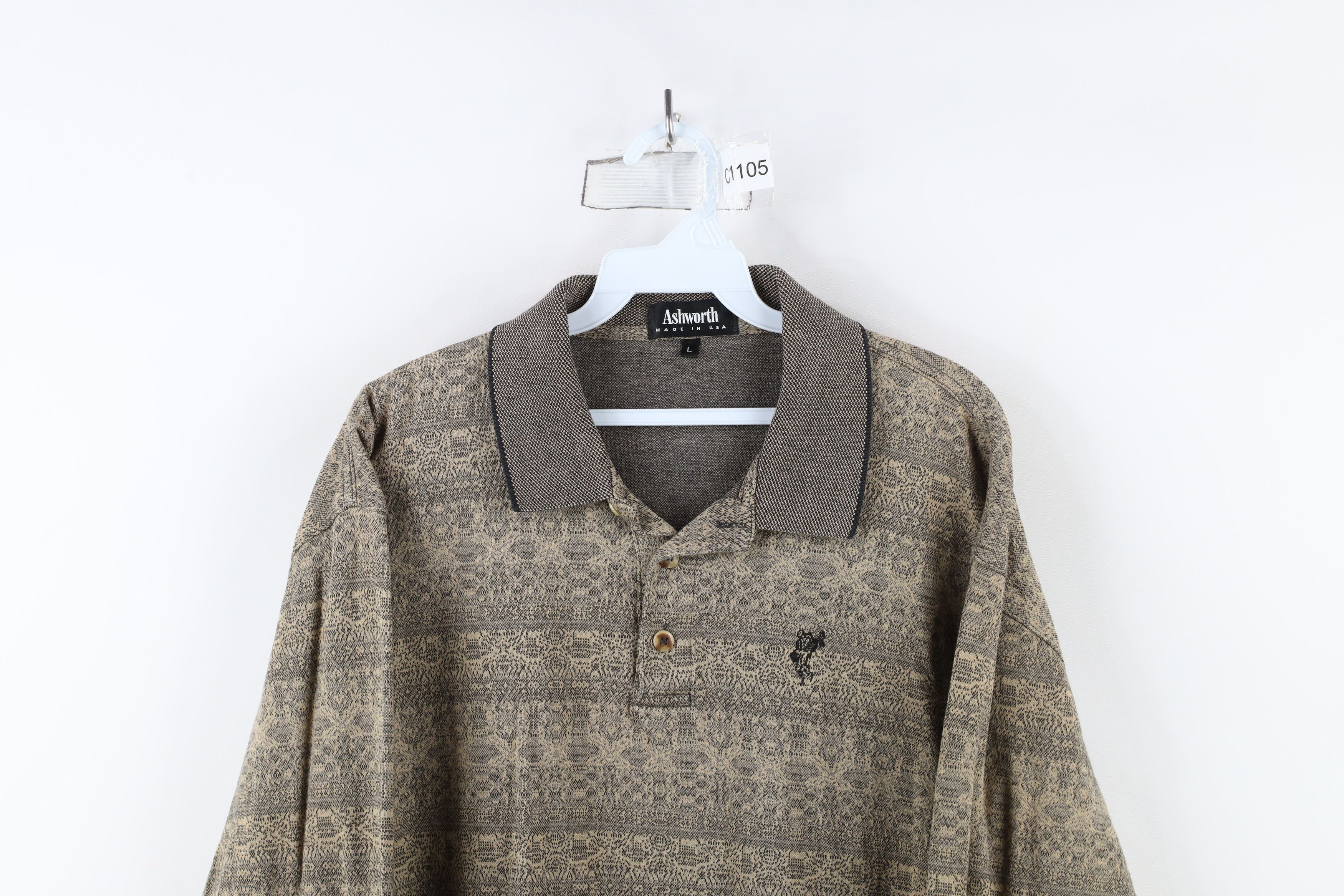 Vintage Vintage 90s Streetwear Southwestern Long Sleeve Polo USA Size US L / EU 52-54 / 3 - 2 Thumbnail