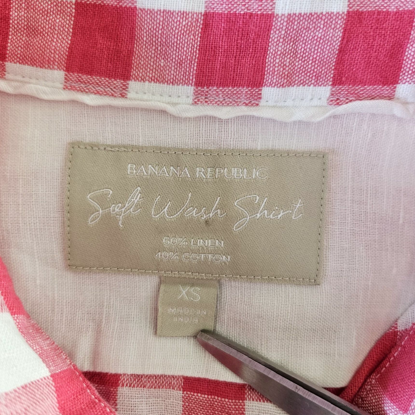 Banana Republic Banana Republic Womens Button-Up Shirt XS Pink Cotton Linen Shirt Womens XS Pink Banana Republic Button-Up Shirt Size XS / US 0-2 / IT 36-38 - 5 Thumbnail